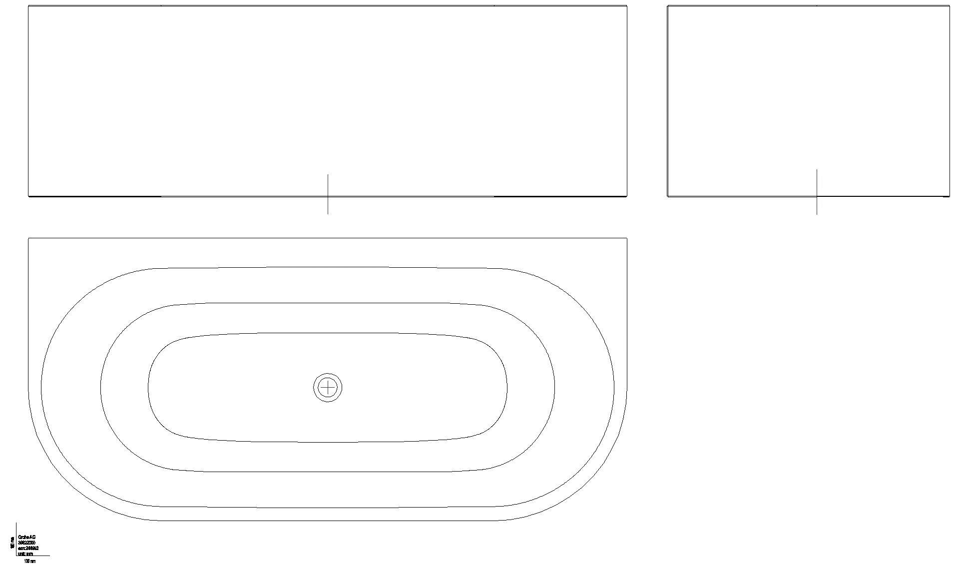GROHE Vorwand-Badewanne Essence 39622 alpinweiß