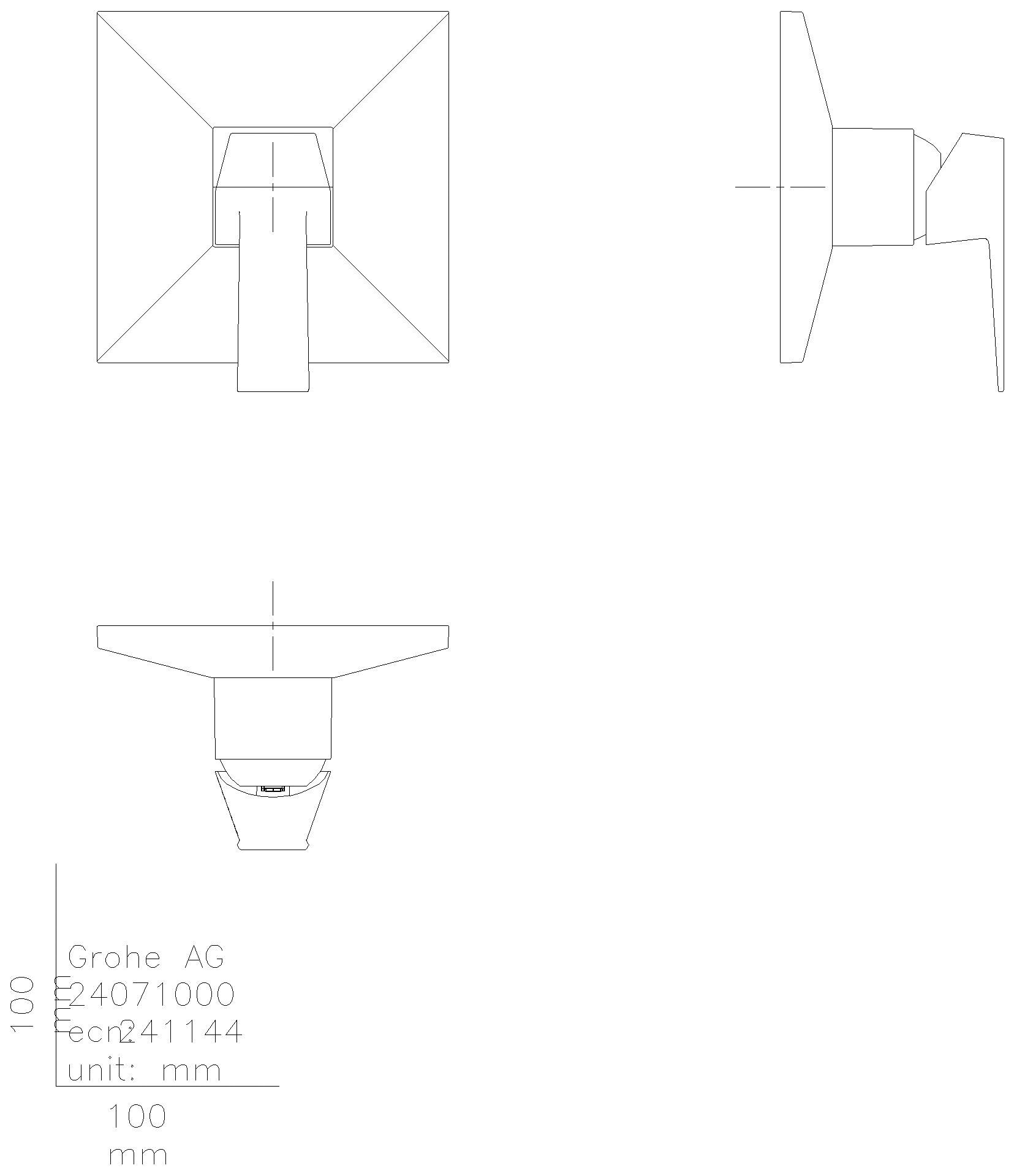 GROHE EH-Brausebatterie Allure Brilliant 24277 FMS für 35604 hard graphite geb.