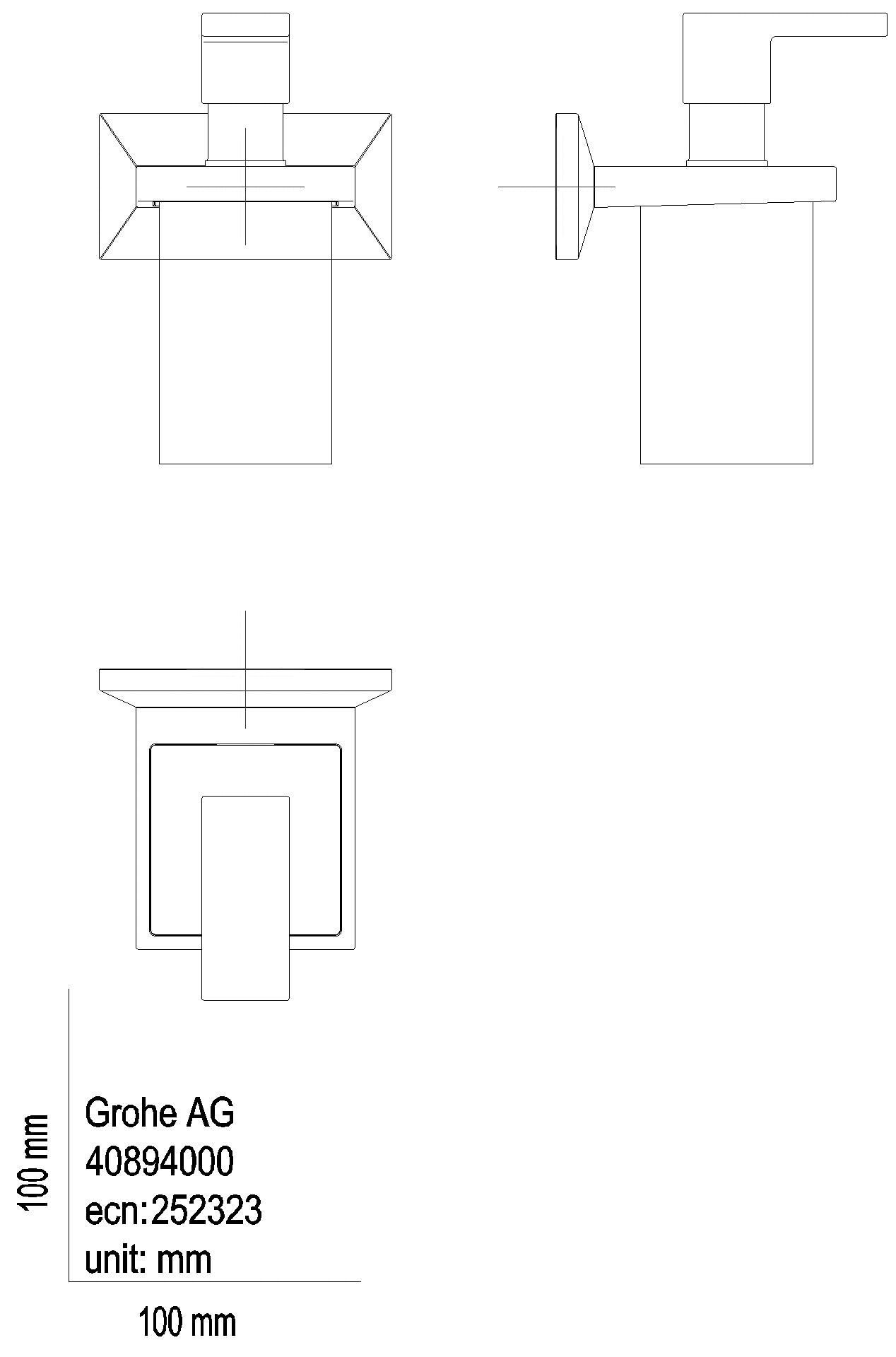 GROHE Halter Allure Brilliant 40894 mit Seifenspender chrom