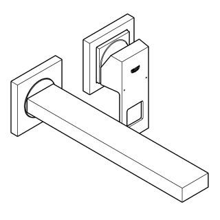 GROHE - GROHE Eurocube 2-Loch-WT-Wandbatterie FMS