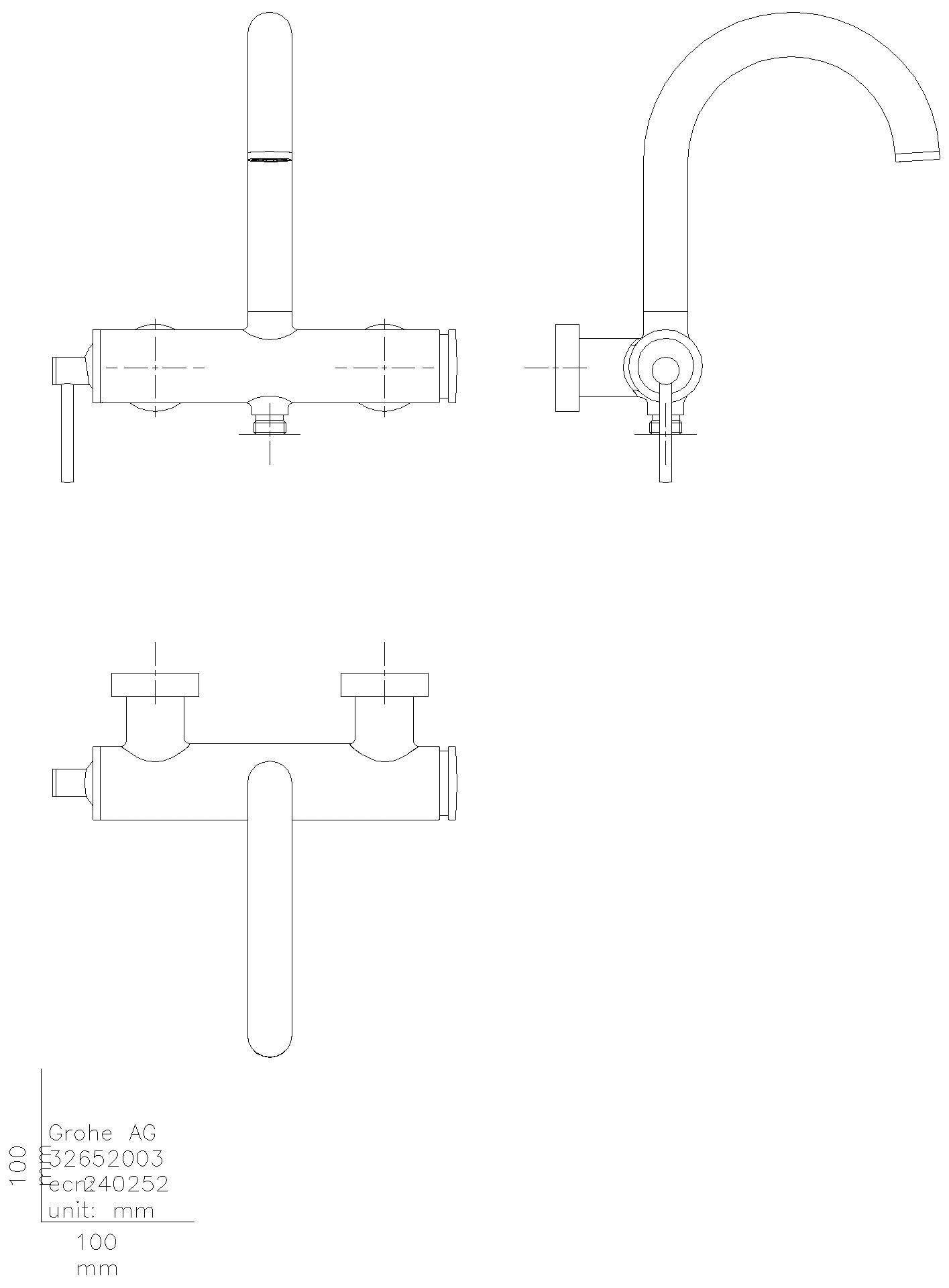 GROHE EH-Wannenbatterie Atrio 24367 Wandmontage warm sunset