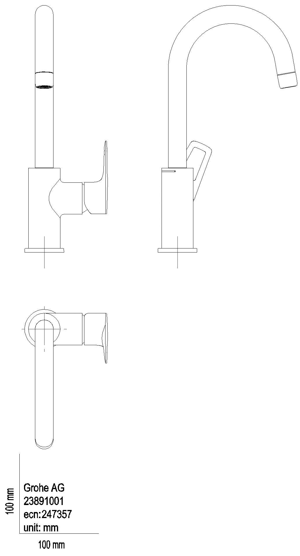 GROHE EH-WT-Batterie BauLoop 23891_1 L-Size PushOpen Ablaufgarnitur chrom