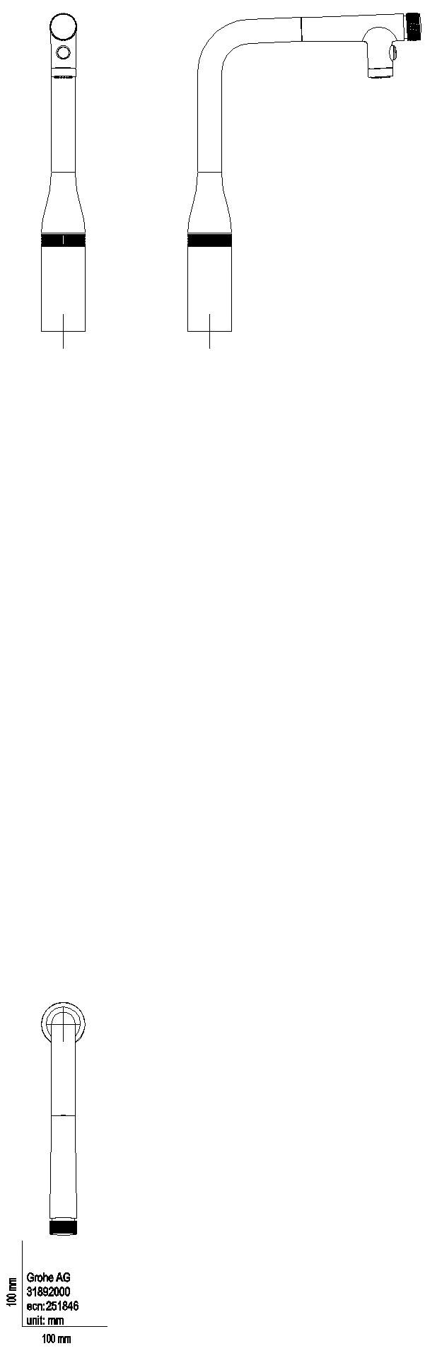 GROHE EH-SPT-Batterie Essence SmartControl 31892 Dual Spülbrause supersteel