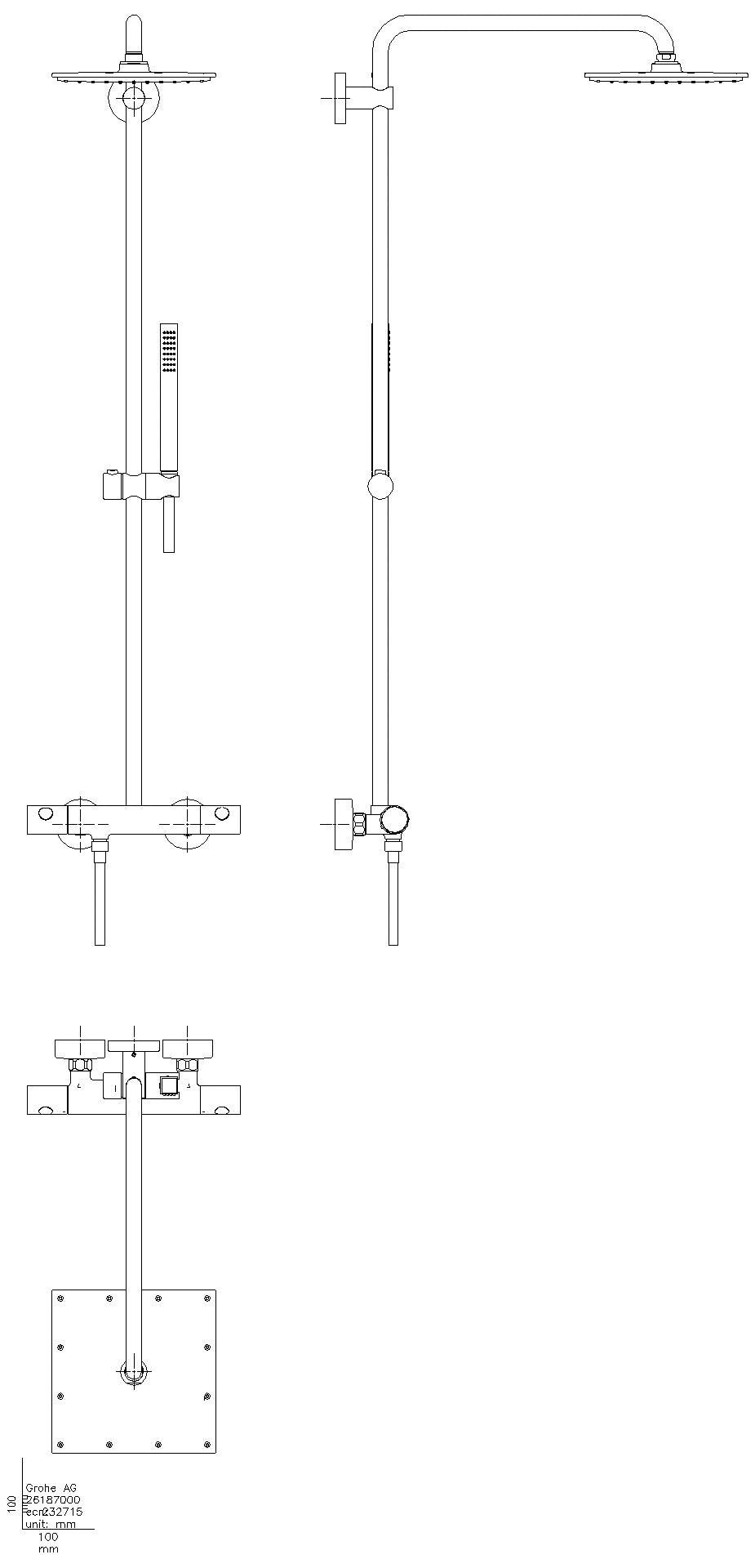 GROHE Duschsystem Euphoria 230 26187 mit Thermostatbatterie chrom