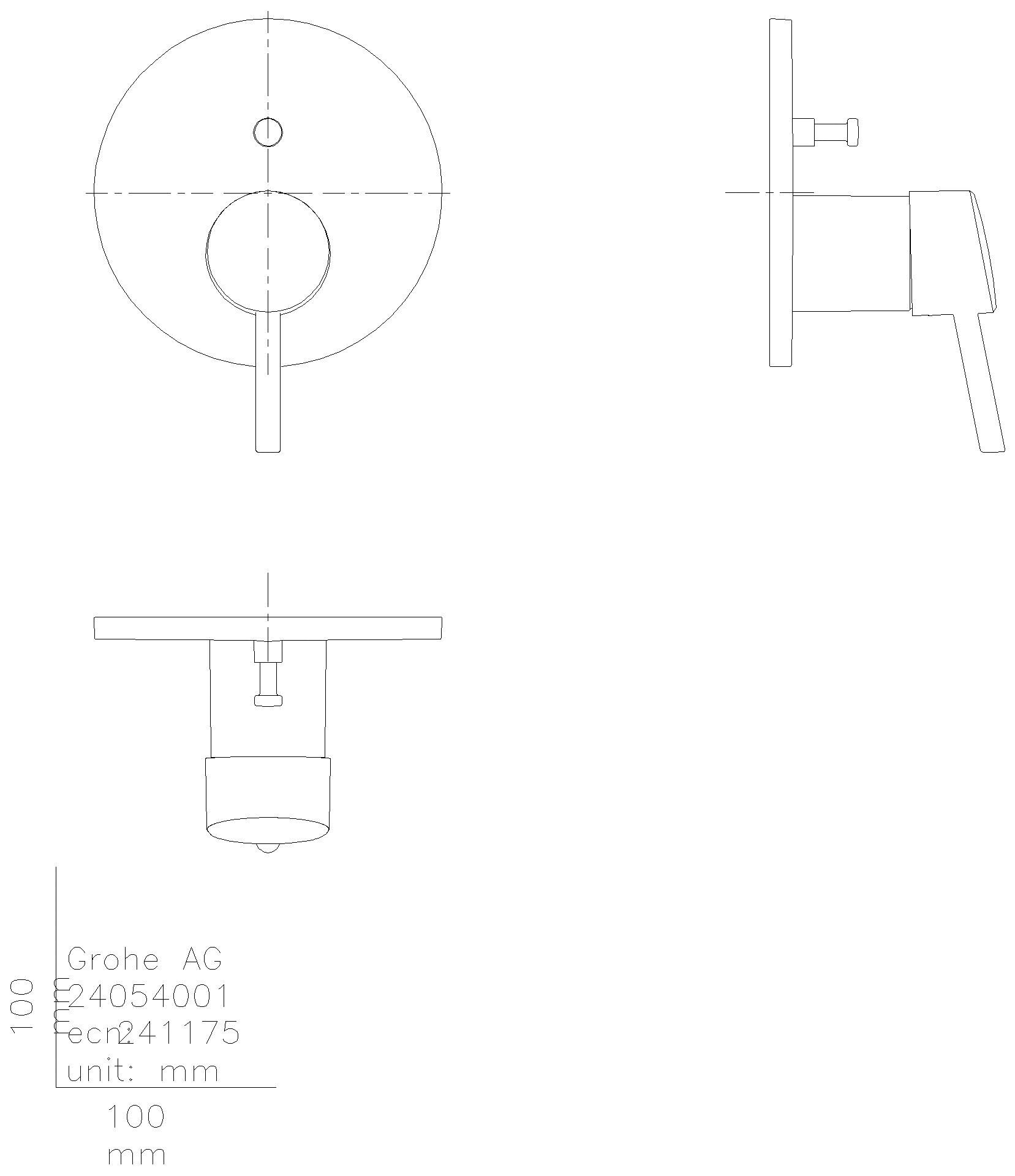 GROHE EH-Wannenbatterie Concetto 24054_1 FMS für Rapido SmartBox chrom