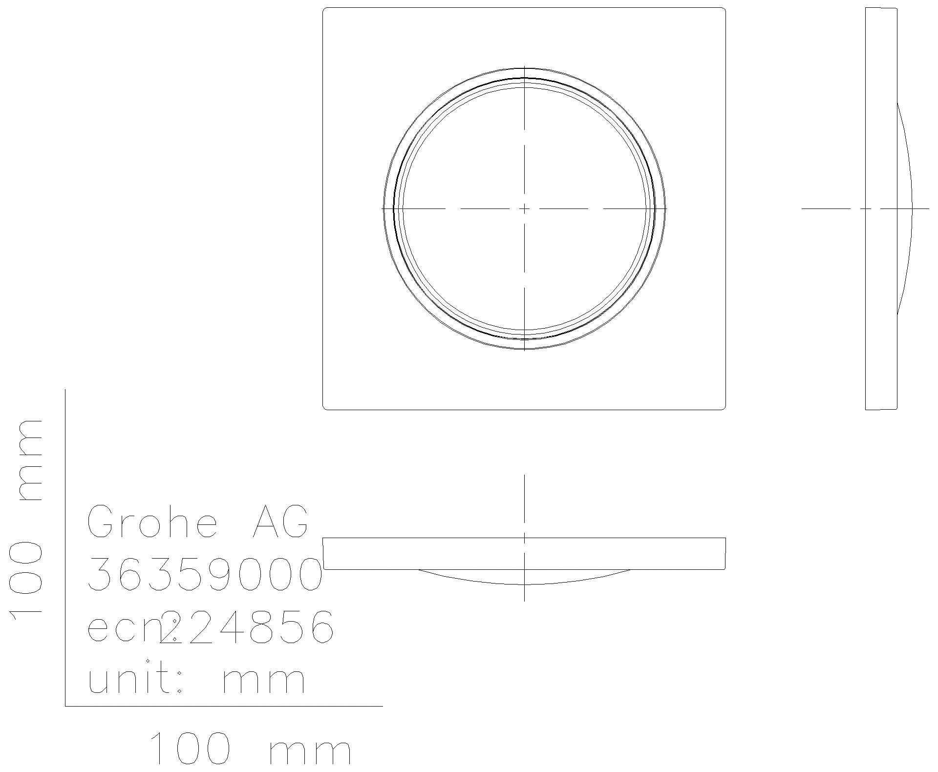GROHE - GROHE Lichtmodule Rainshower F-Series 36472 127 x 127mm pro Modul satin steel