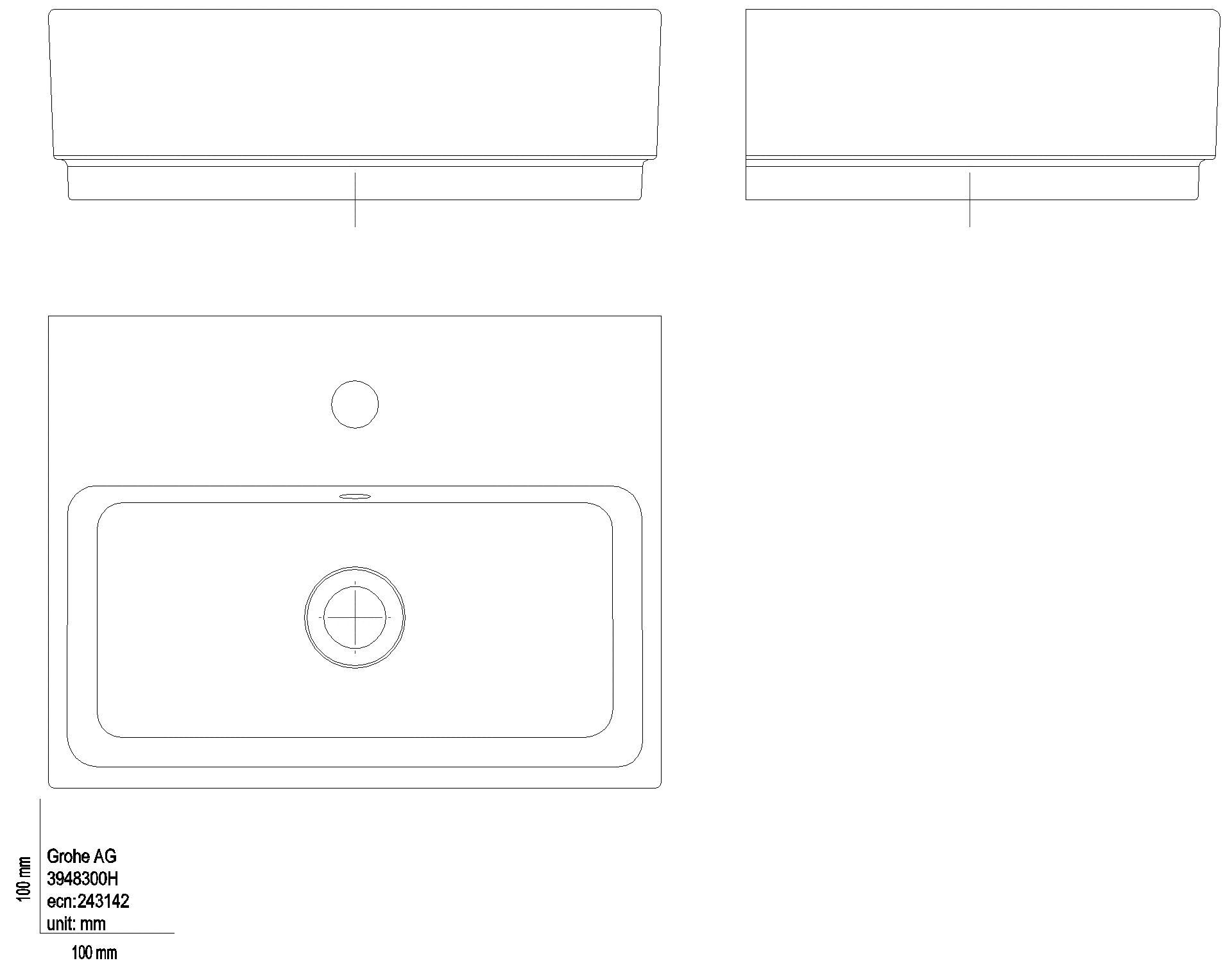 GROHE - GROHE Handwaschbecken Cube Keramik 39483 45cm PureGuard alpinweiß