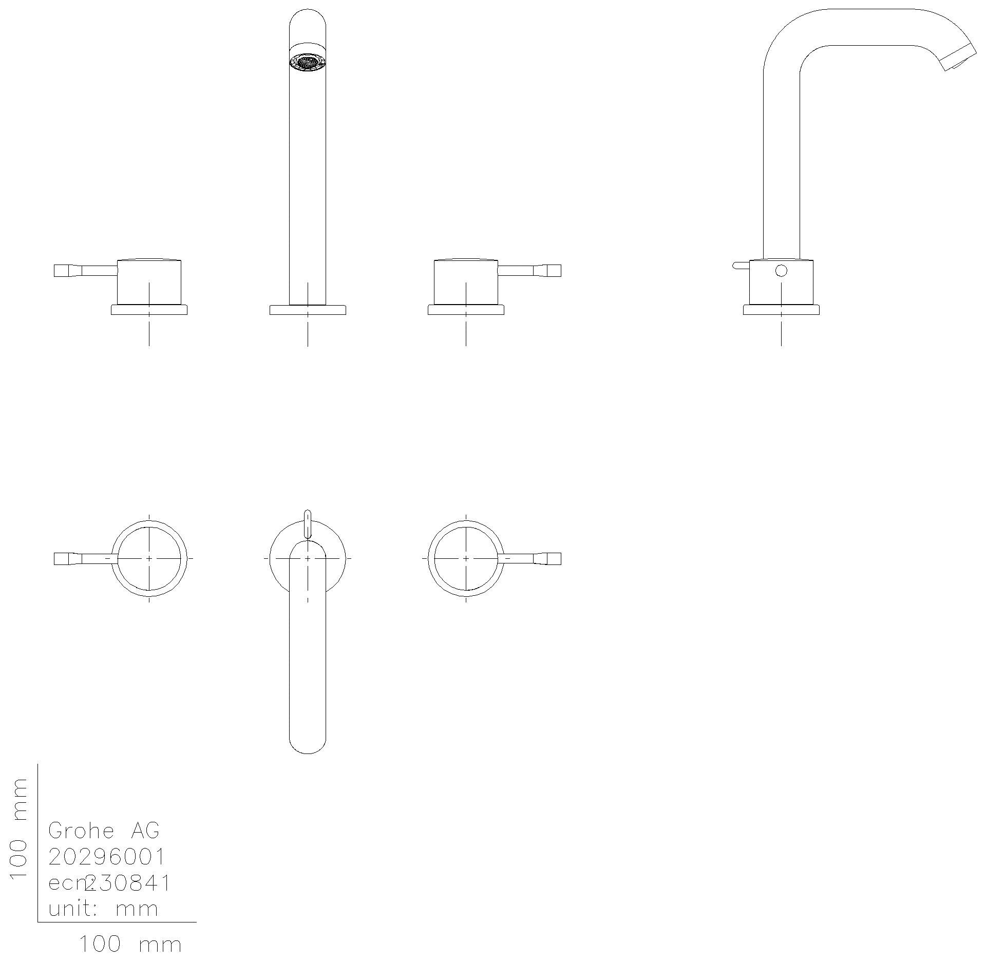 GROHE 3-L-EH-Waschtischbatterie Essence 20296_1 Zugst.-Ablaufgarnitur supersteel