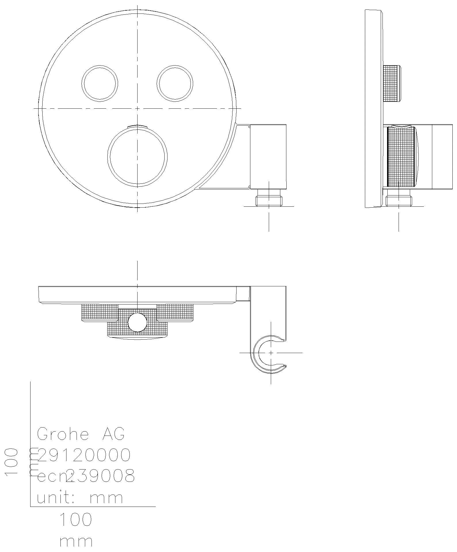 GROHE THM GRT SmartControl 29120 FMS rund 2 ASV Brausehalter chrom
