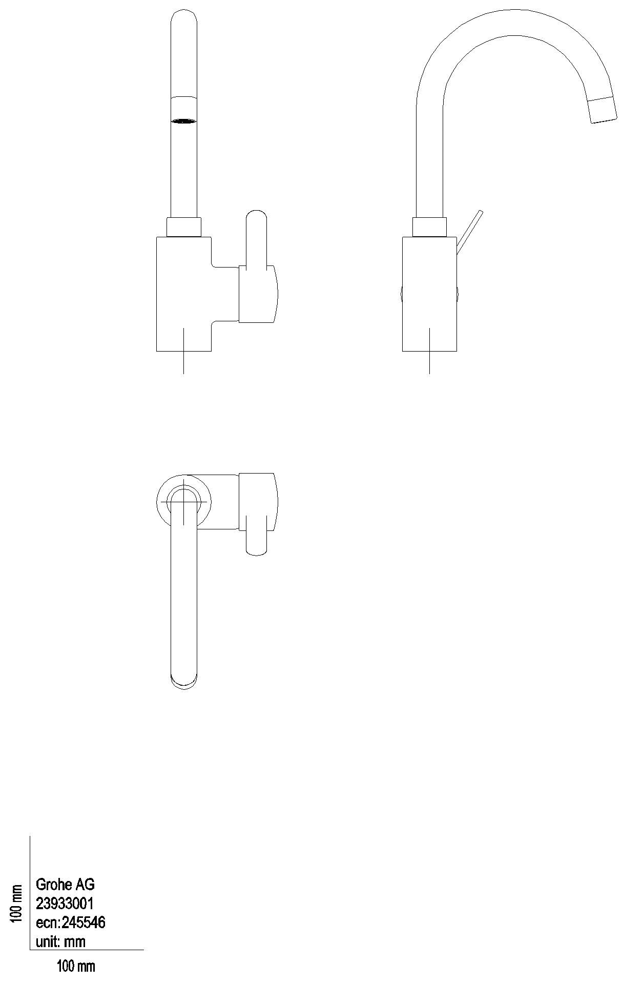 GROHE EH-WT-Batterie Eurosmart C 23933_1 L-Size Push-open Ablaufgarnitur chrom