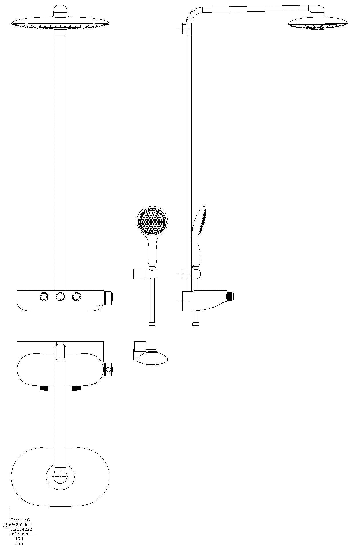 GROHE Duschsystem Rainshower Smart Control 360 Duo 26250 chrom/moon white