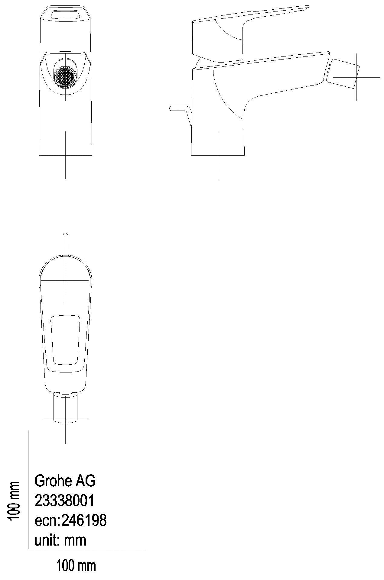 GROHE EH-Bidetbatterie BauLoop 23338_1 Einlochmontage chrom