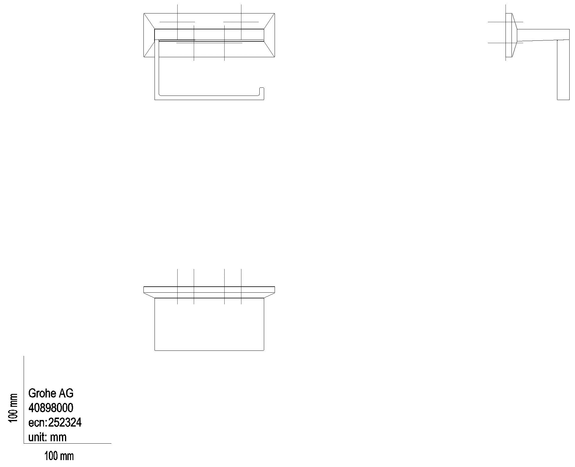GROHE WC-Papierhalter Allure Brilliant 40898 ohne Deckel chrom