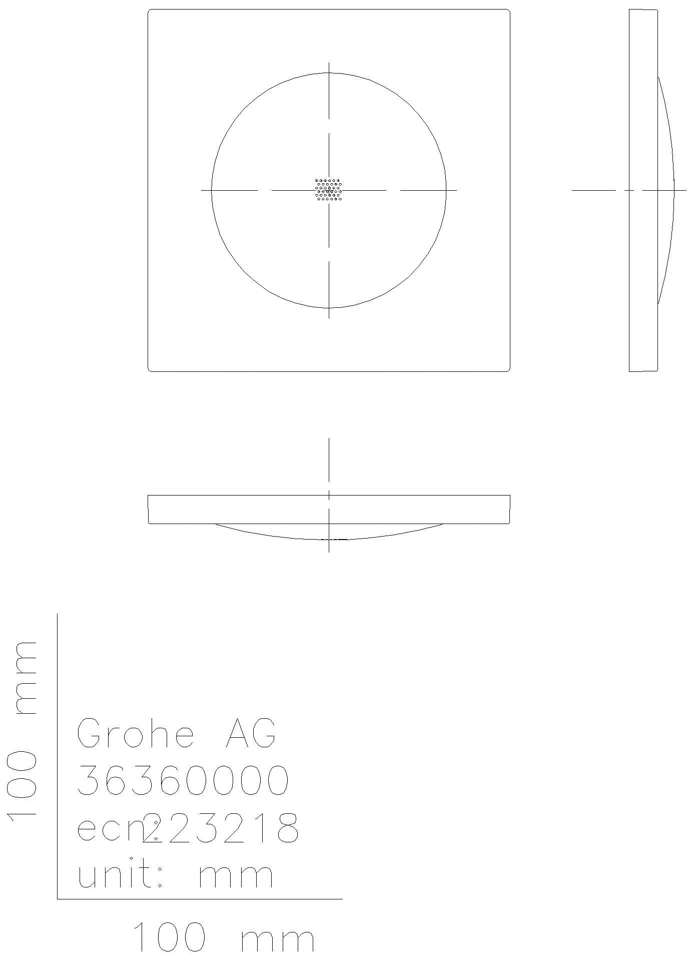 GROHE - GROHE Musikmodule Rainshower F-Series 36473 127 x 127mm /Modul satin graphite