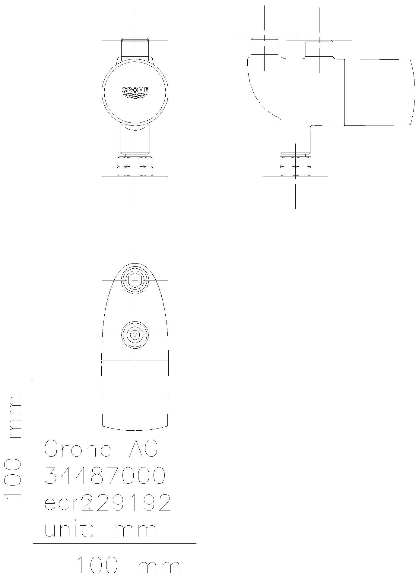 GROHE Therm.Verbrühschutz/Untertisch-THM Grohtherm Micro 34487 chrom