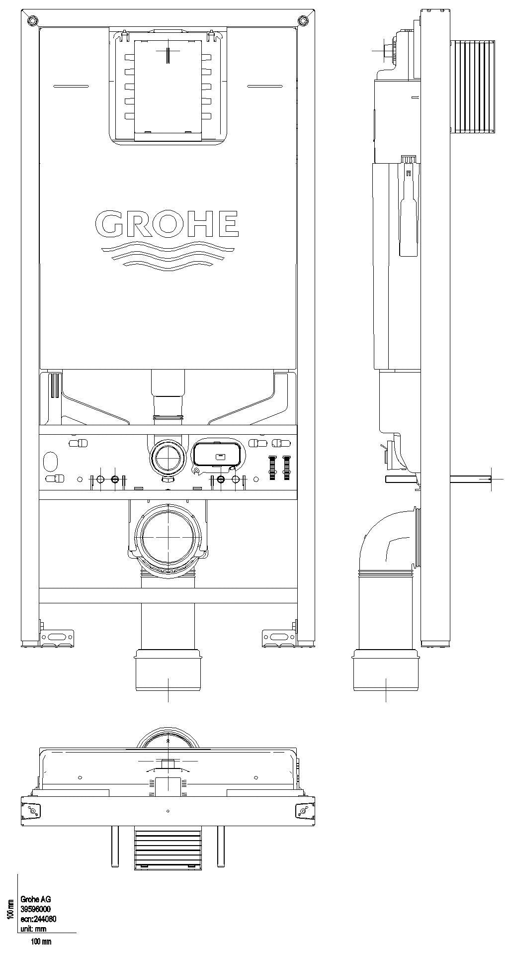 GROHE WC-Element Rapid SLX 39596 1,13 m Bauhöhe