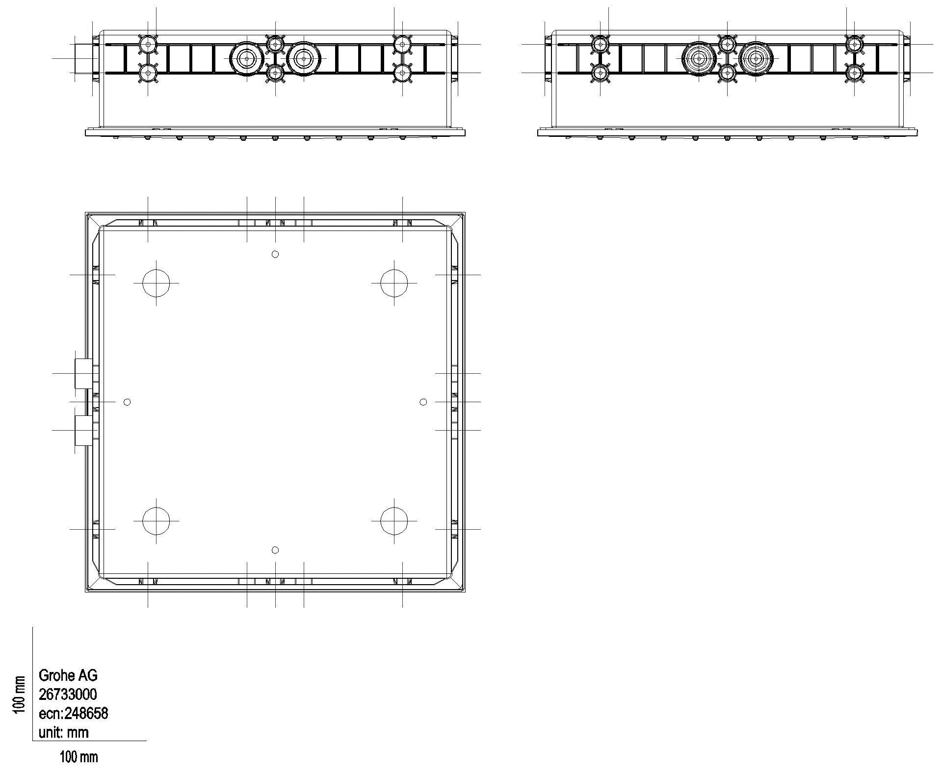 GROHE Deckenbrause Rainshower Aqua Duo 26733 2 Strahlarten 334x334mm chrom