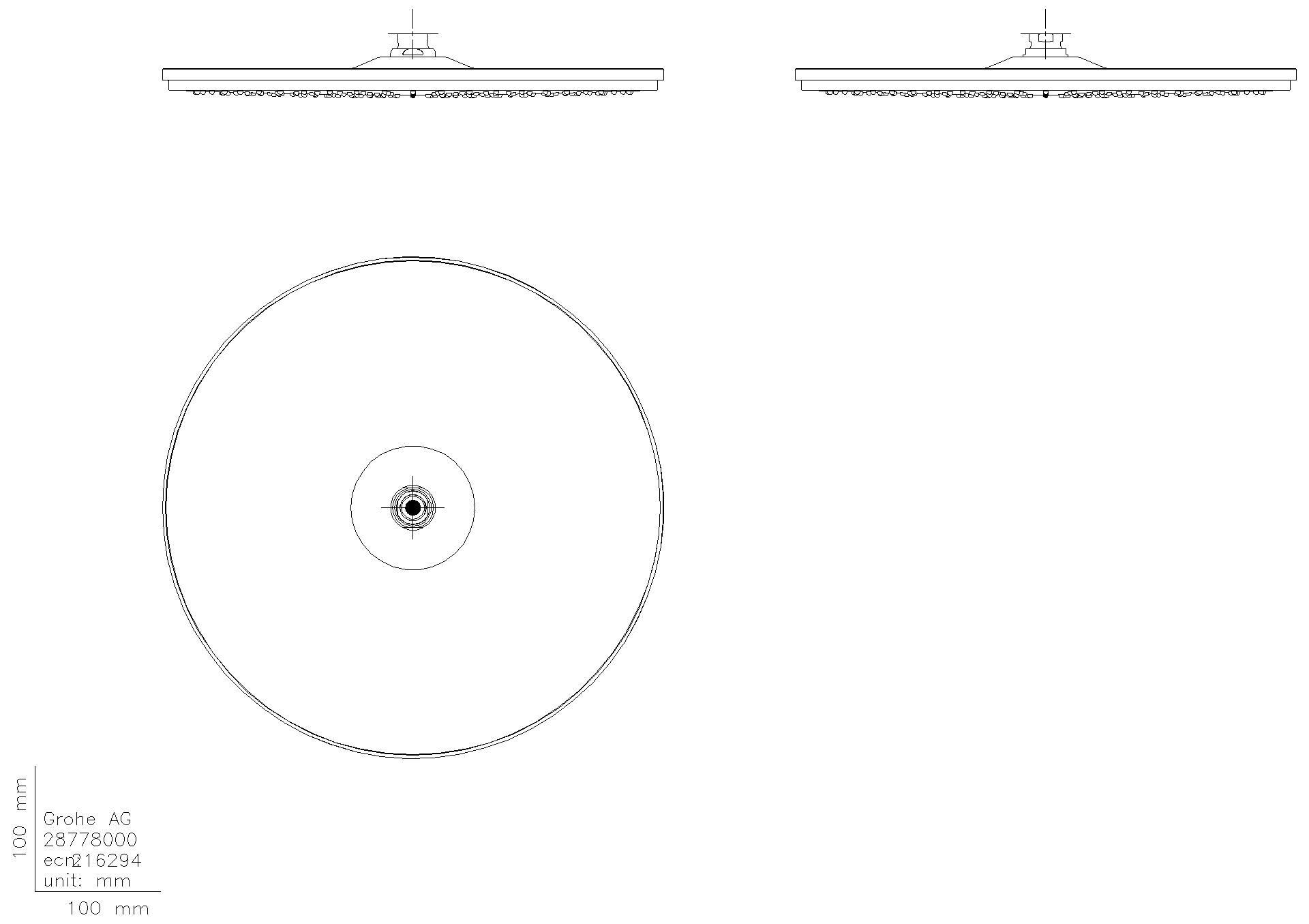 GROHE - GROHE Kopfbrause Rainshower Cosmopolitan 400 28778 1 Strahl 7,5l Messing chrom