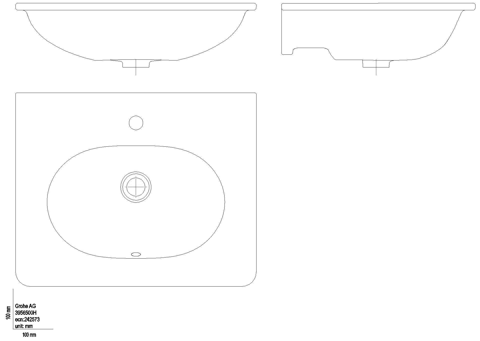 GROHE Waschtisch Essence Keramik 39565 600x485 mm PureGuard alpinweiß