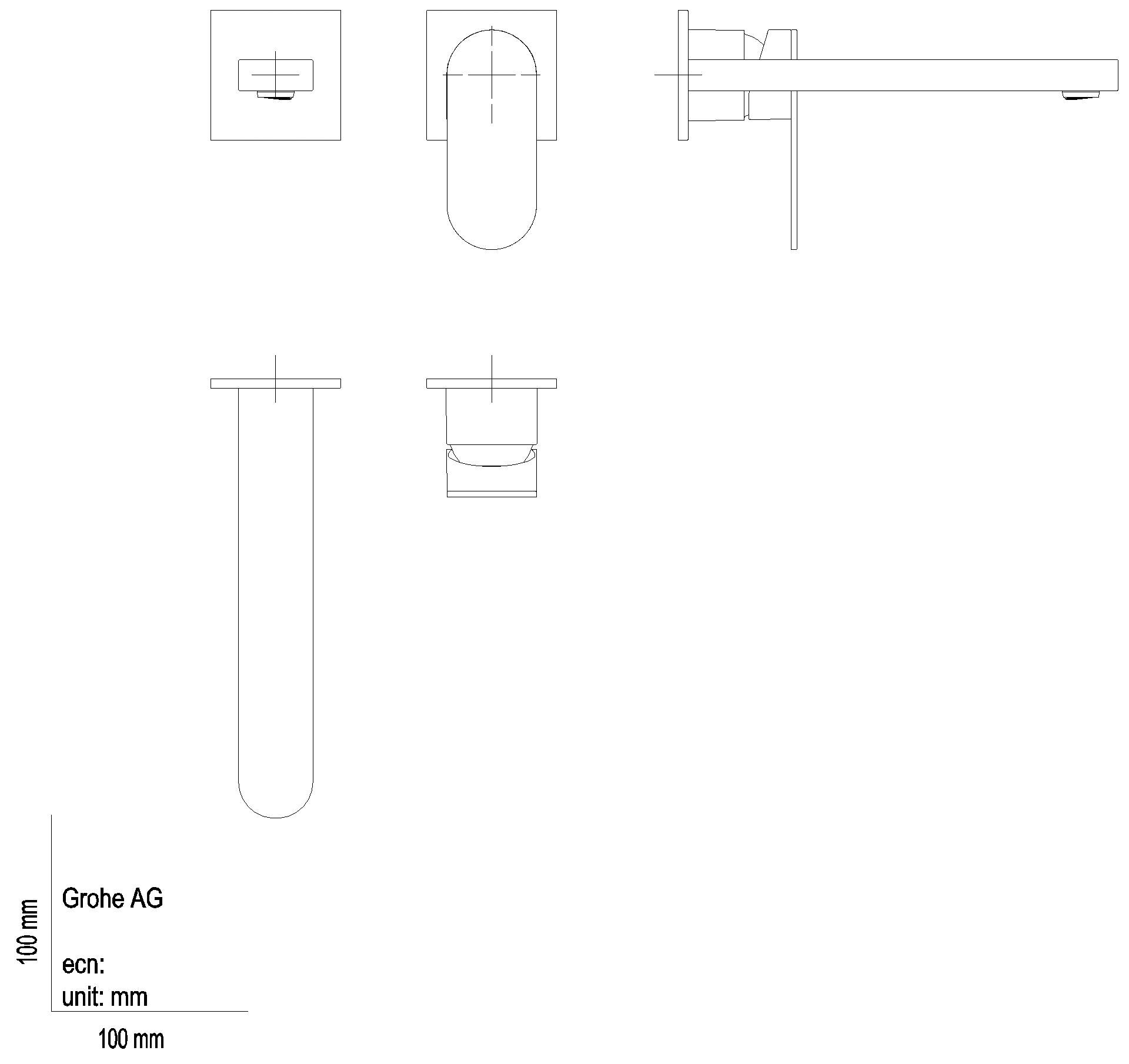 GROHE 2-L-WT-Wandbatterie Plus 29306_4 FMS Ausladung 203mm warm sunset geb.