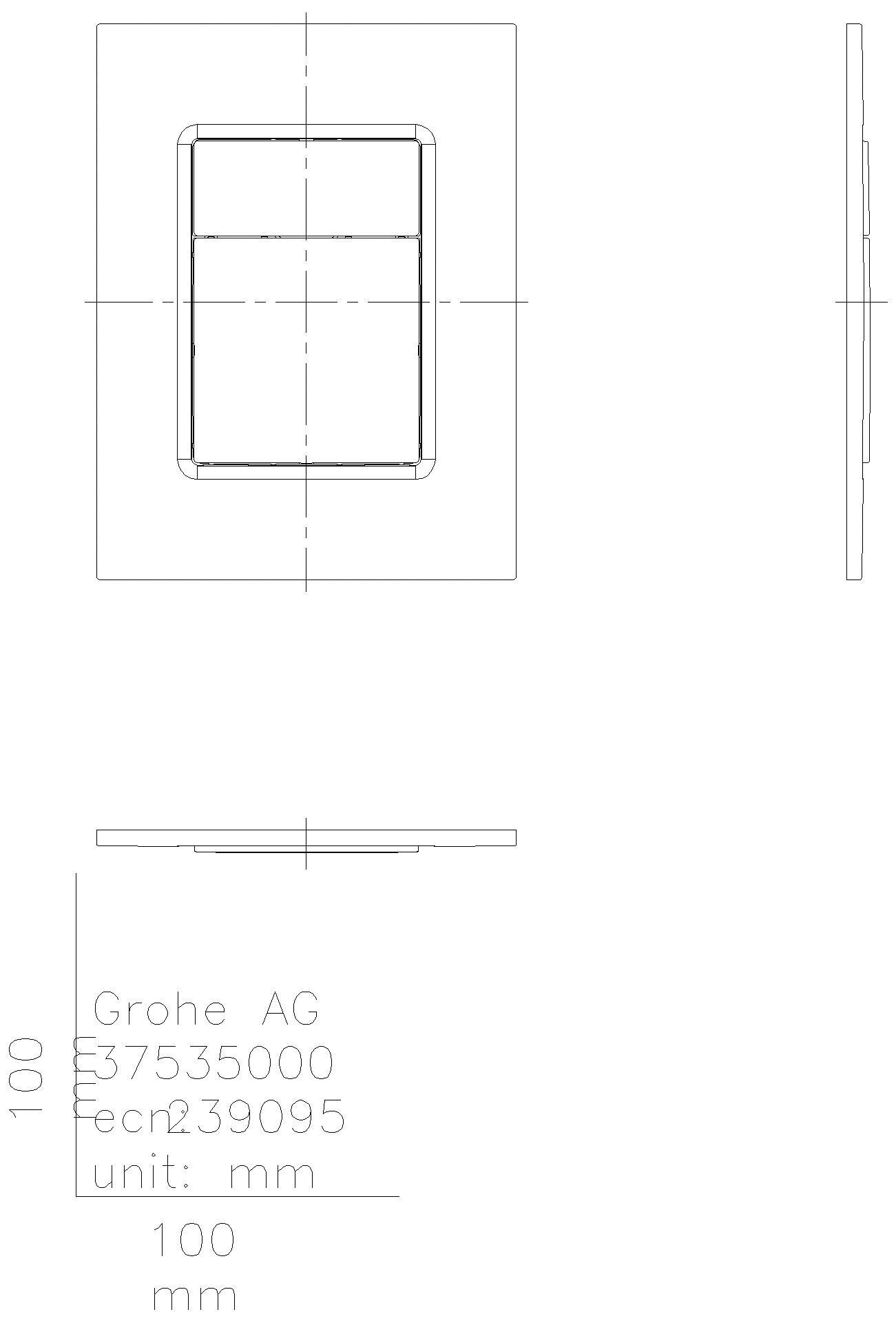 GROHE WC-Betätigung Skate Cosmopolitan S 37535 2-M/Start&Stopp hard graphite geb.