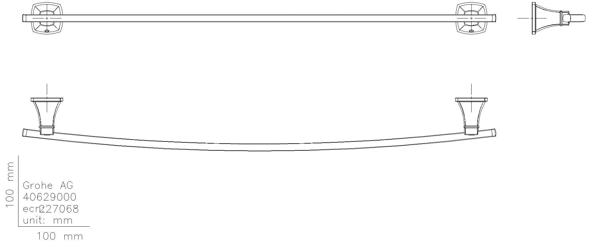 GROHE Badetuchhalter Grandera 40928 600mm chrom/gold