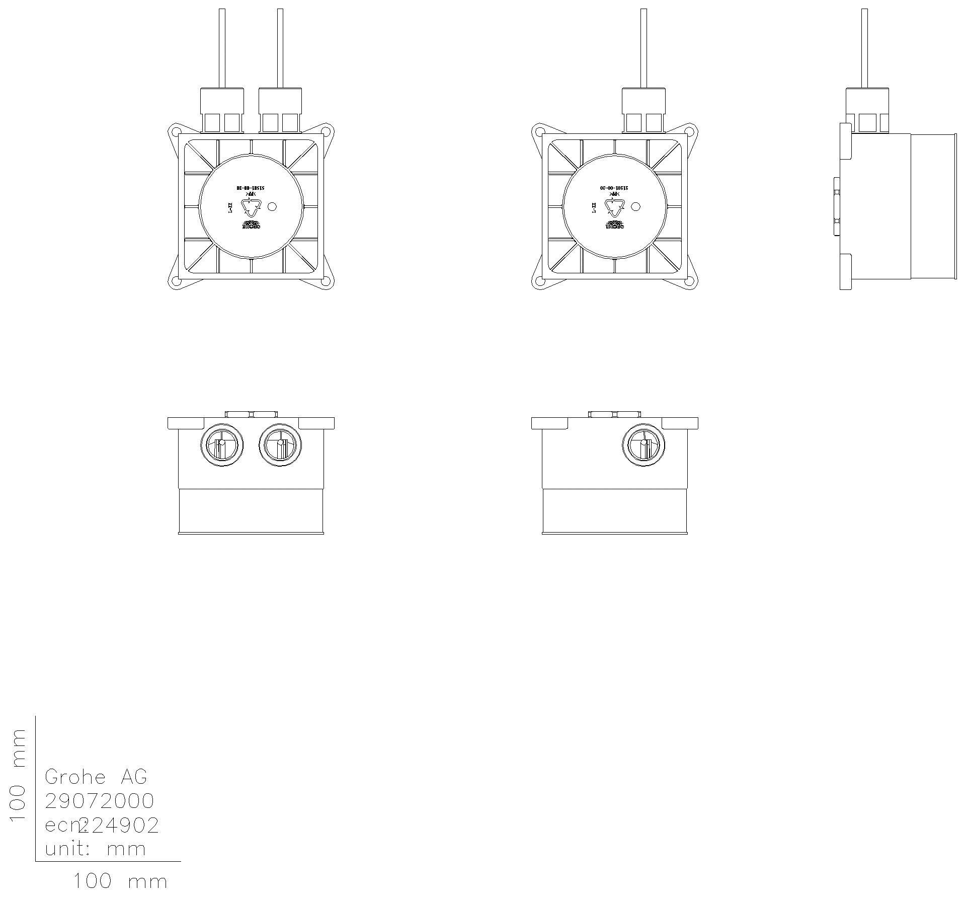GROHE - GROHE Rohbauset Rainshower F-Series 29412 für Einbau Lichtmodule