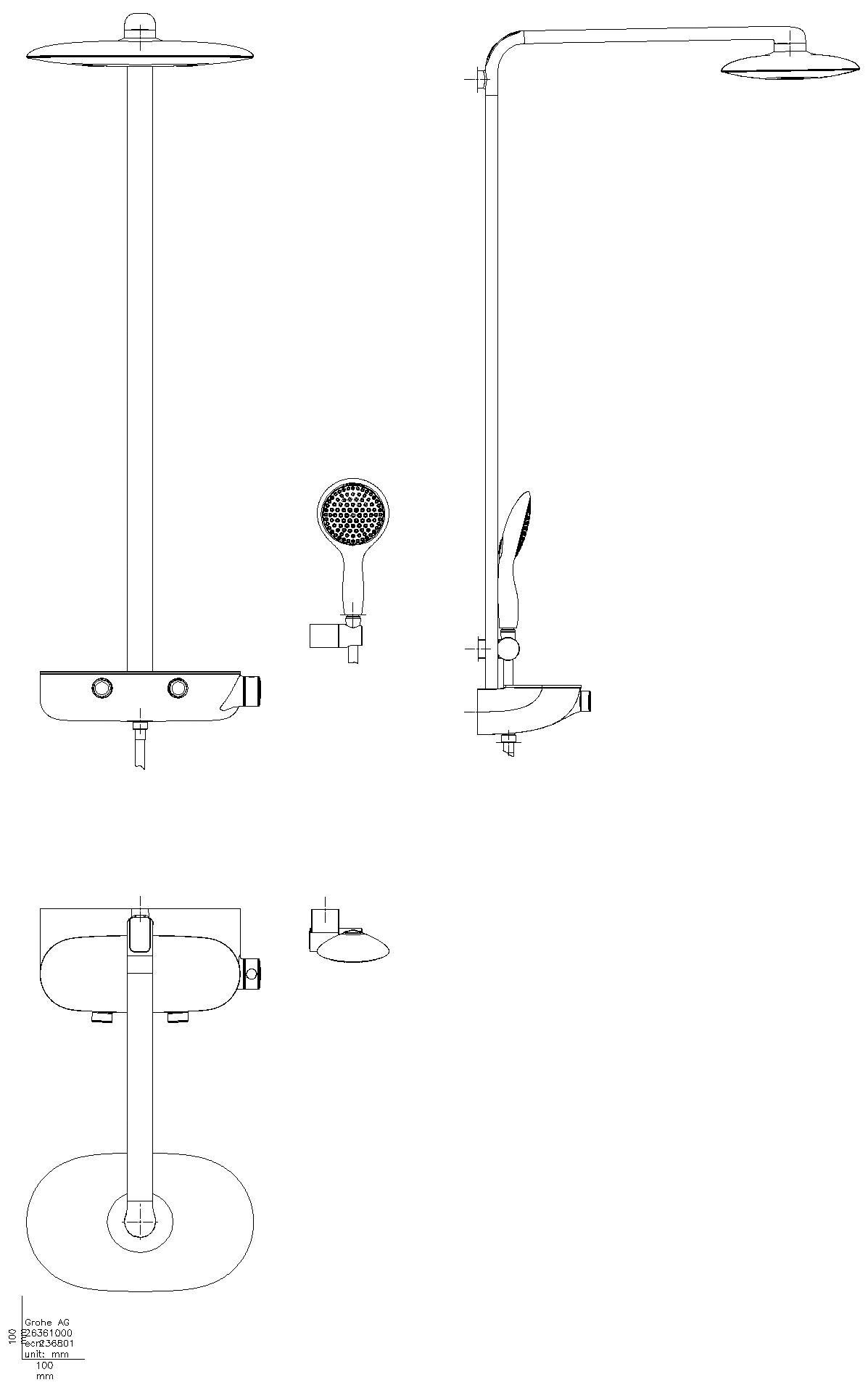 GROHE Duschsystem RSH SmartControl 360 Mono 26361 mit THM chrom/moon white