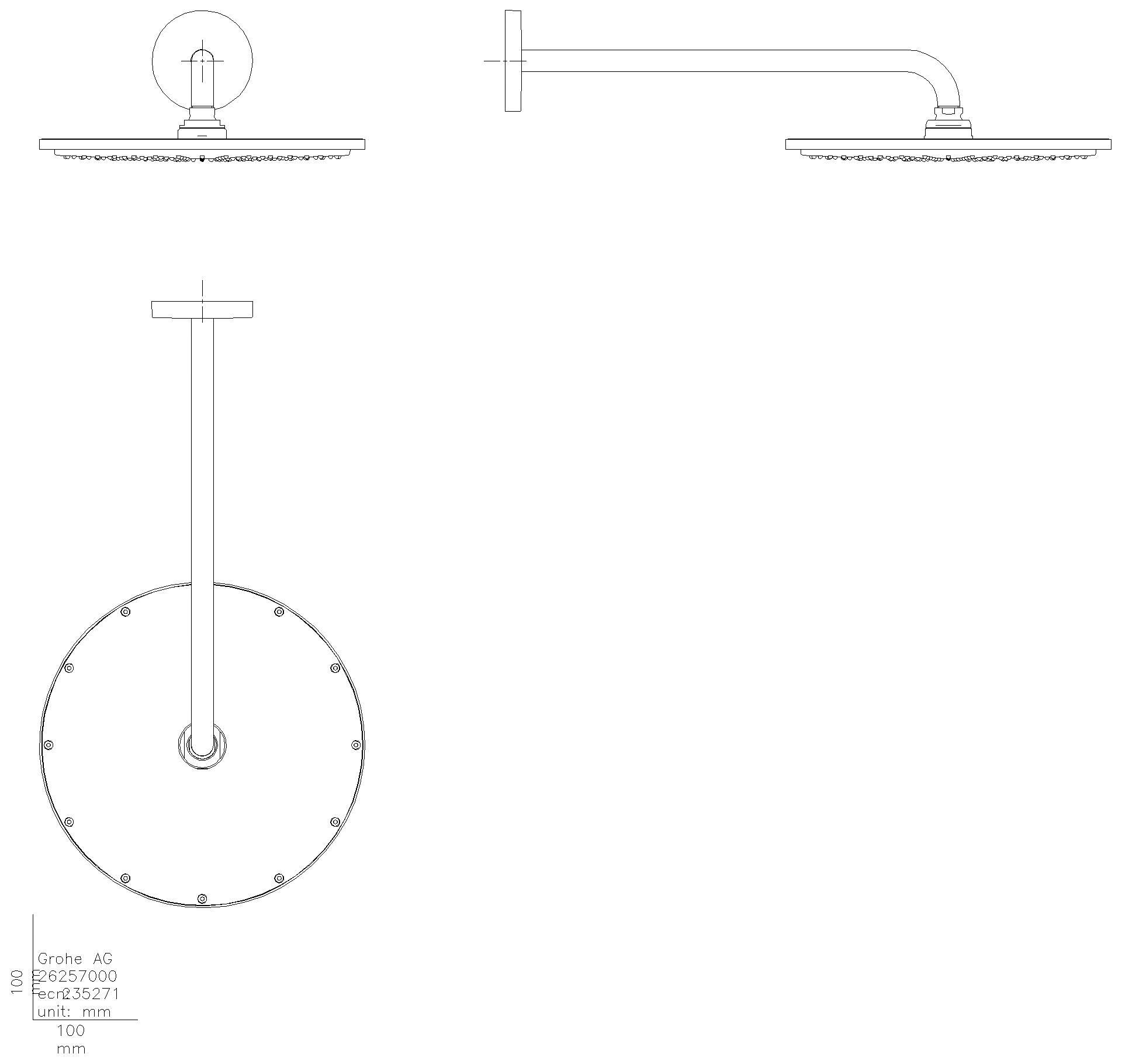 GROHE Kopfbrauseset Rainshower C 310 26257 12,5l Brausearm 422mm chrom