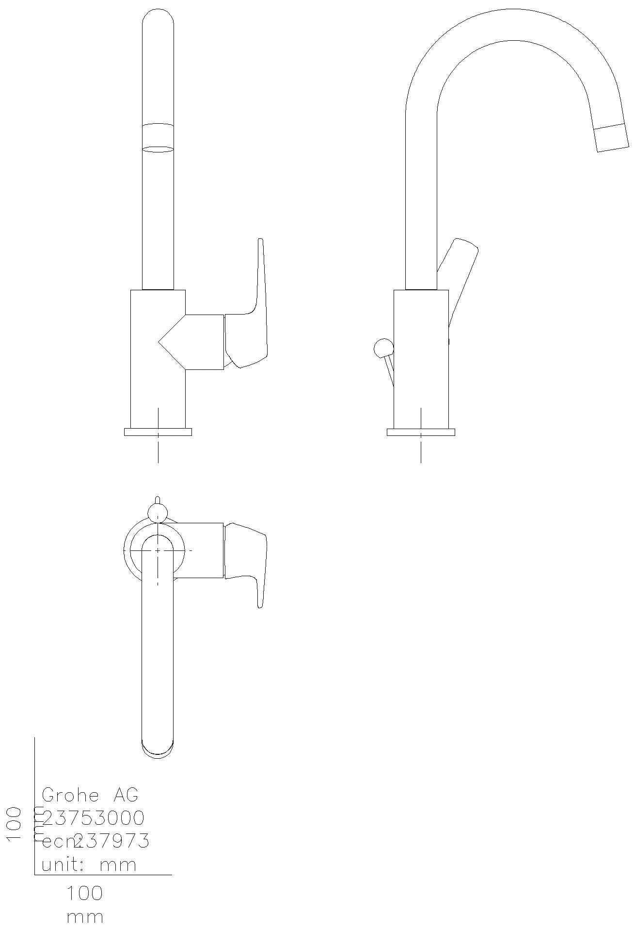 GROHE EH-WT-Batterie BauFlow 23753 L-Size chrom