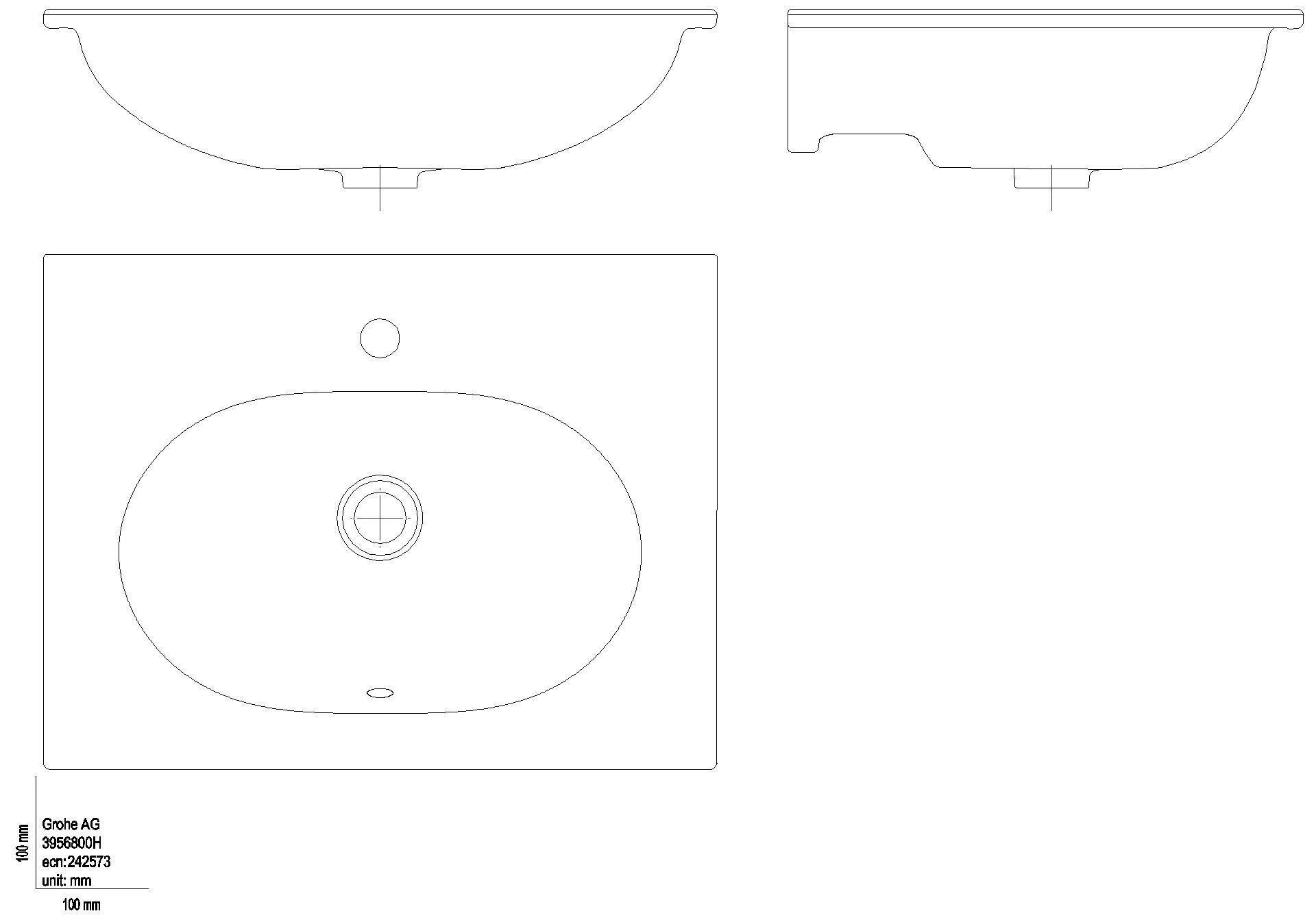 GROHE Möbelwaschtisch Essence Keramik 39568 600x460 mm PureGuard alpinweiß