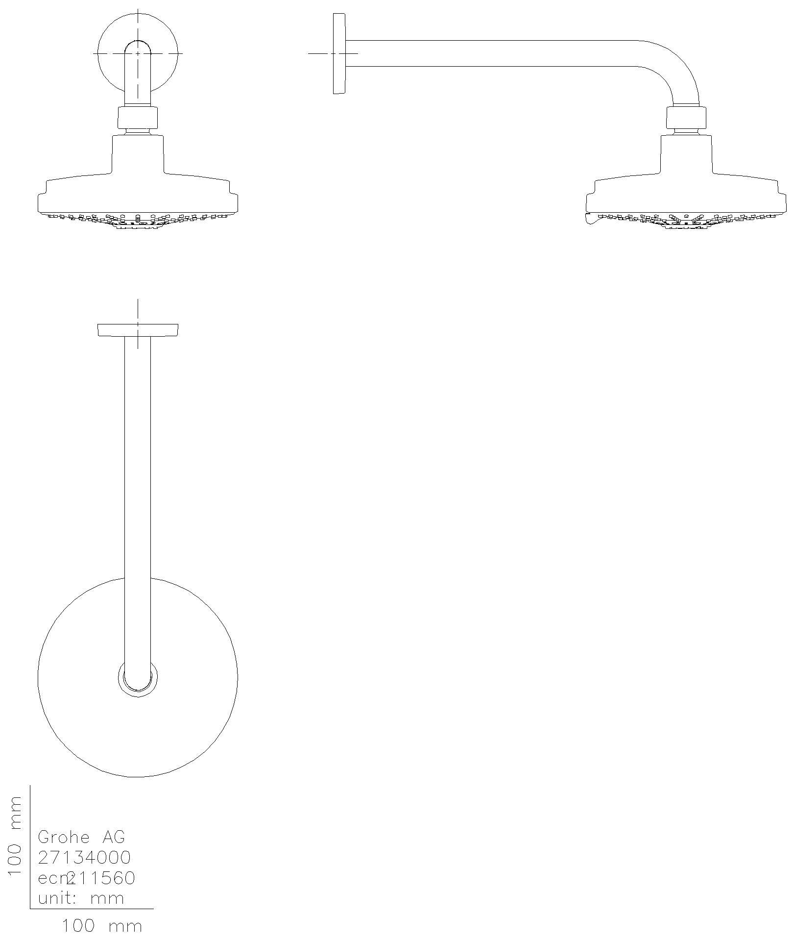 GROHE Kopfbrause Rainshower Cosmopolitan 160 27134 4 Strahlarten 11,5l/min chrom