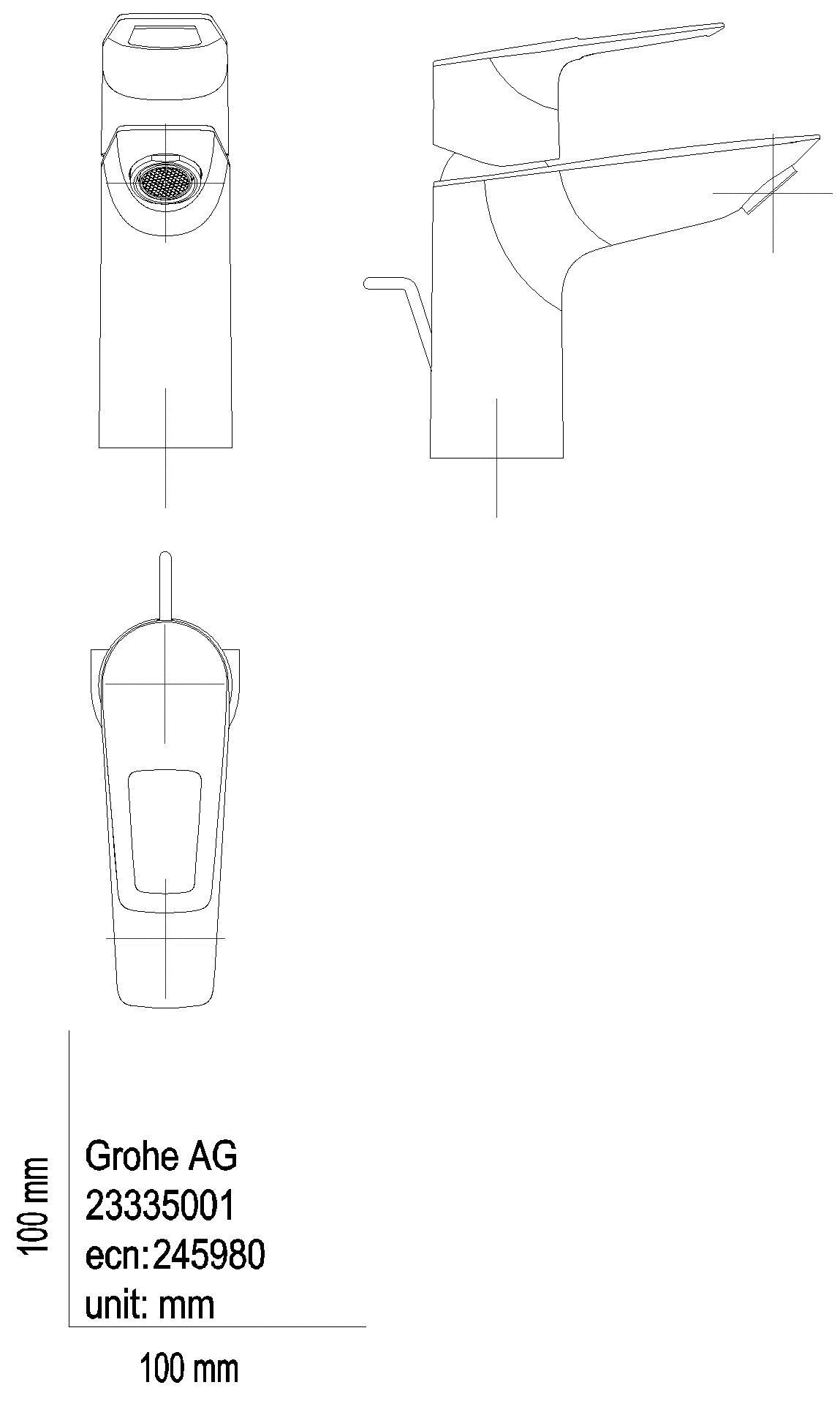 GROHE EH-WT-Batterie BauLoop 23335_1 S-Size chrom