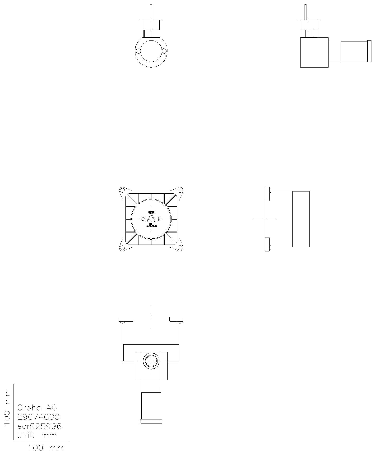 GROHE Rohbauset F-digital Deluxe 29414 für Dampfgenerator 26828000