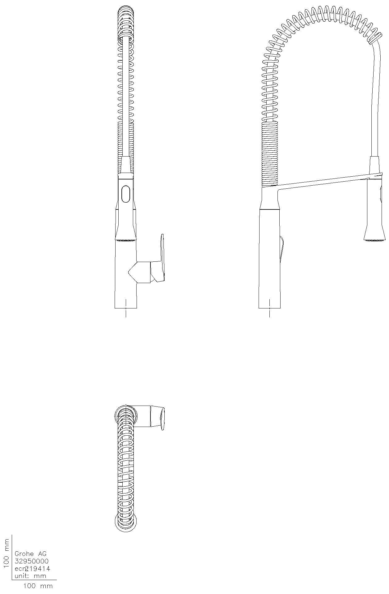 GROHE - GROHE EH-SPT-Batterie K7 32950 mit Profibrause supersteel