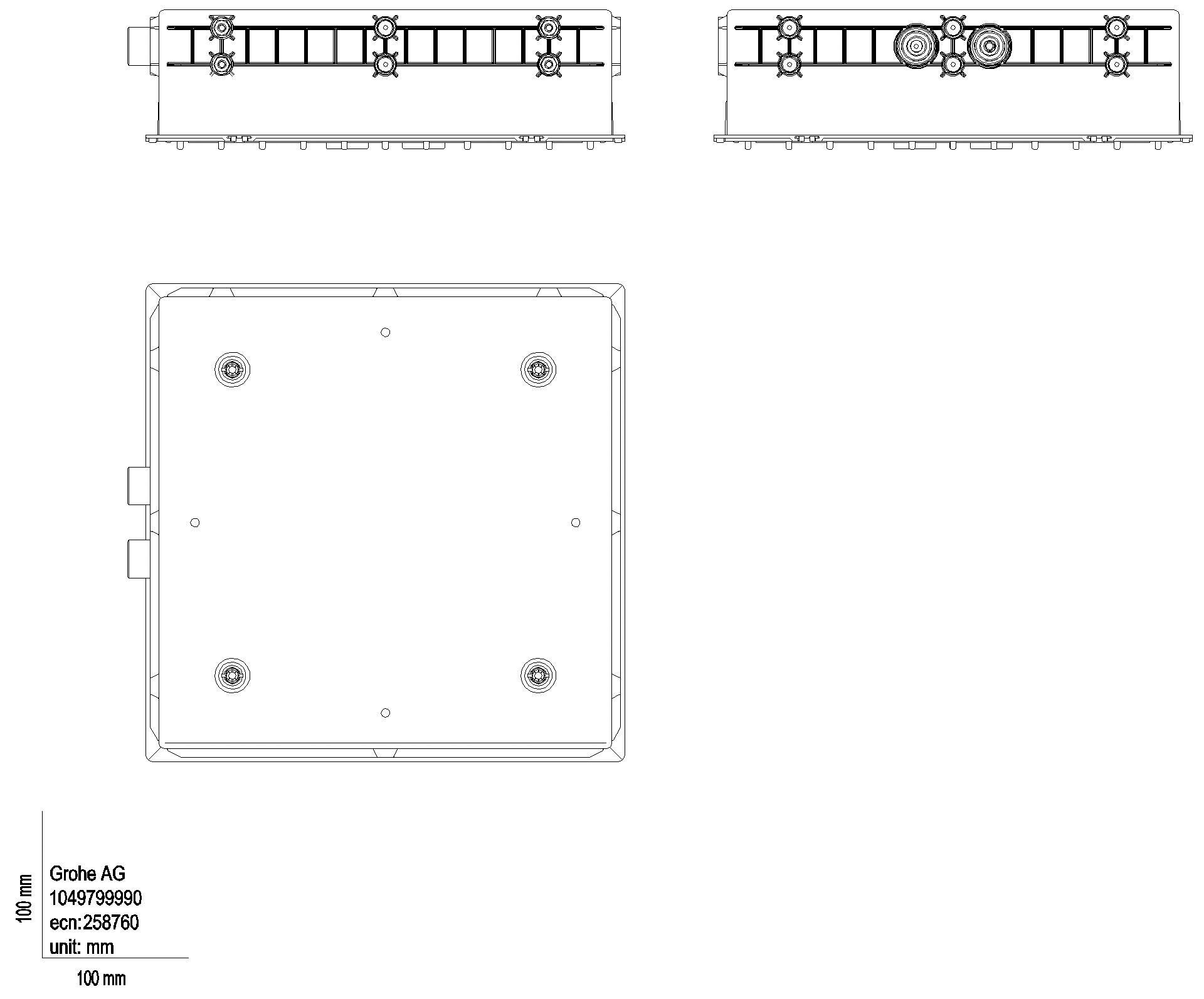 GROHE Einbaukörper RainshowerAqua 104980 für UP-Brausen 2 Wasserwege 9,5+9,5l/min
