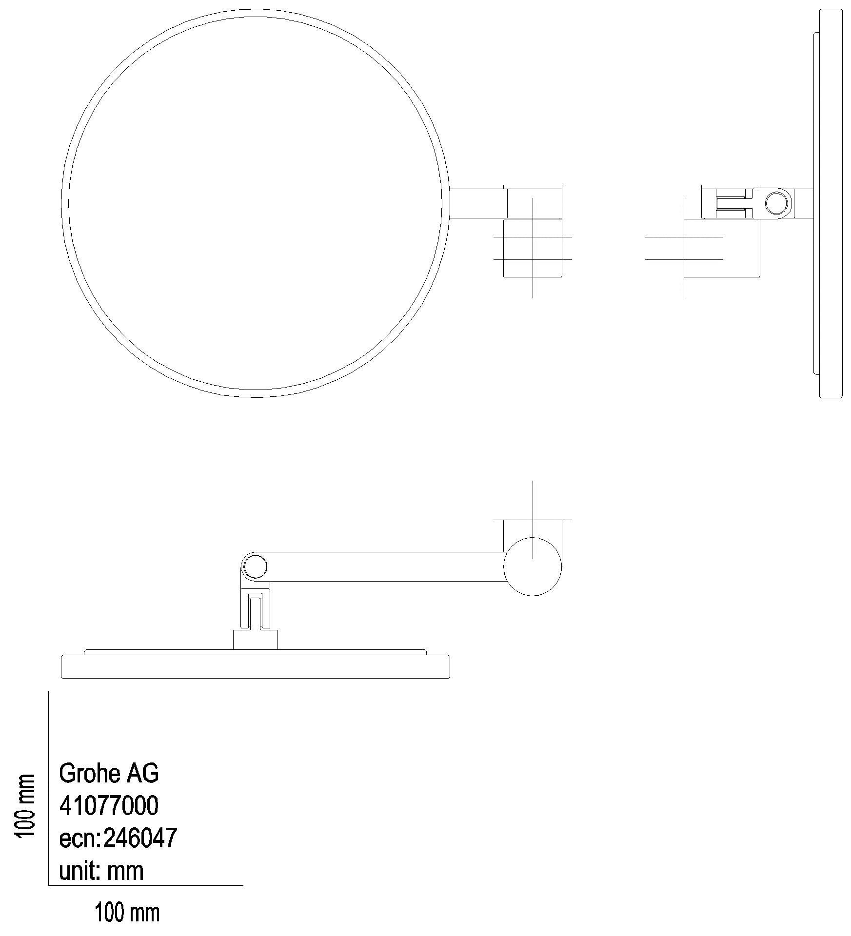 GROHE Kosmetikspiegel Selection 102279 phantom black