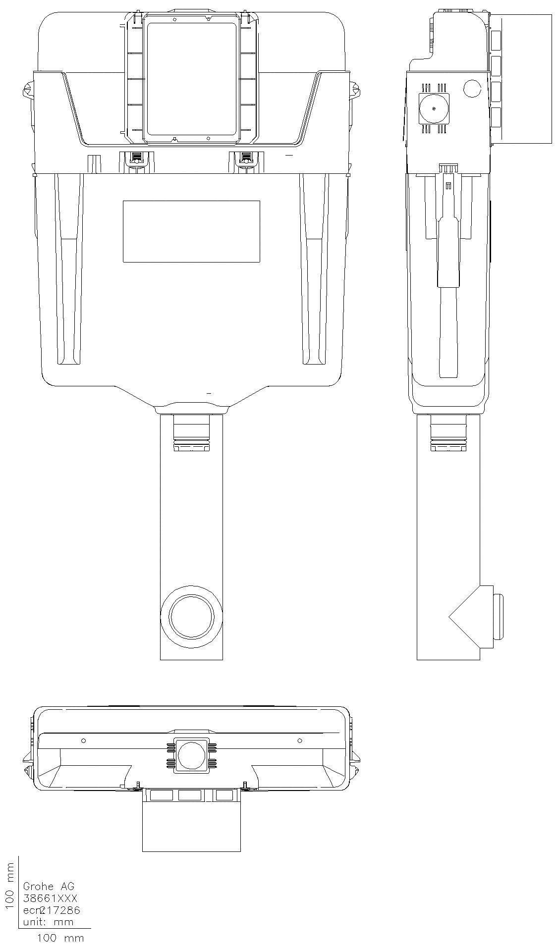 GROHE WC-Spülkasten 38661 Wandeinbau 6-9l einstellbar Start/Stopp o. 2 Mengen