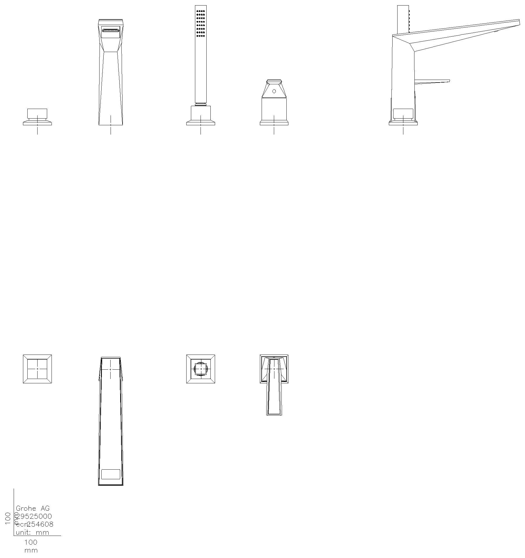 GROHE 4L-Wannenkomb. Allure Brilliant PC 29525 Griff WA-Caesarst. hard graph. gb.