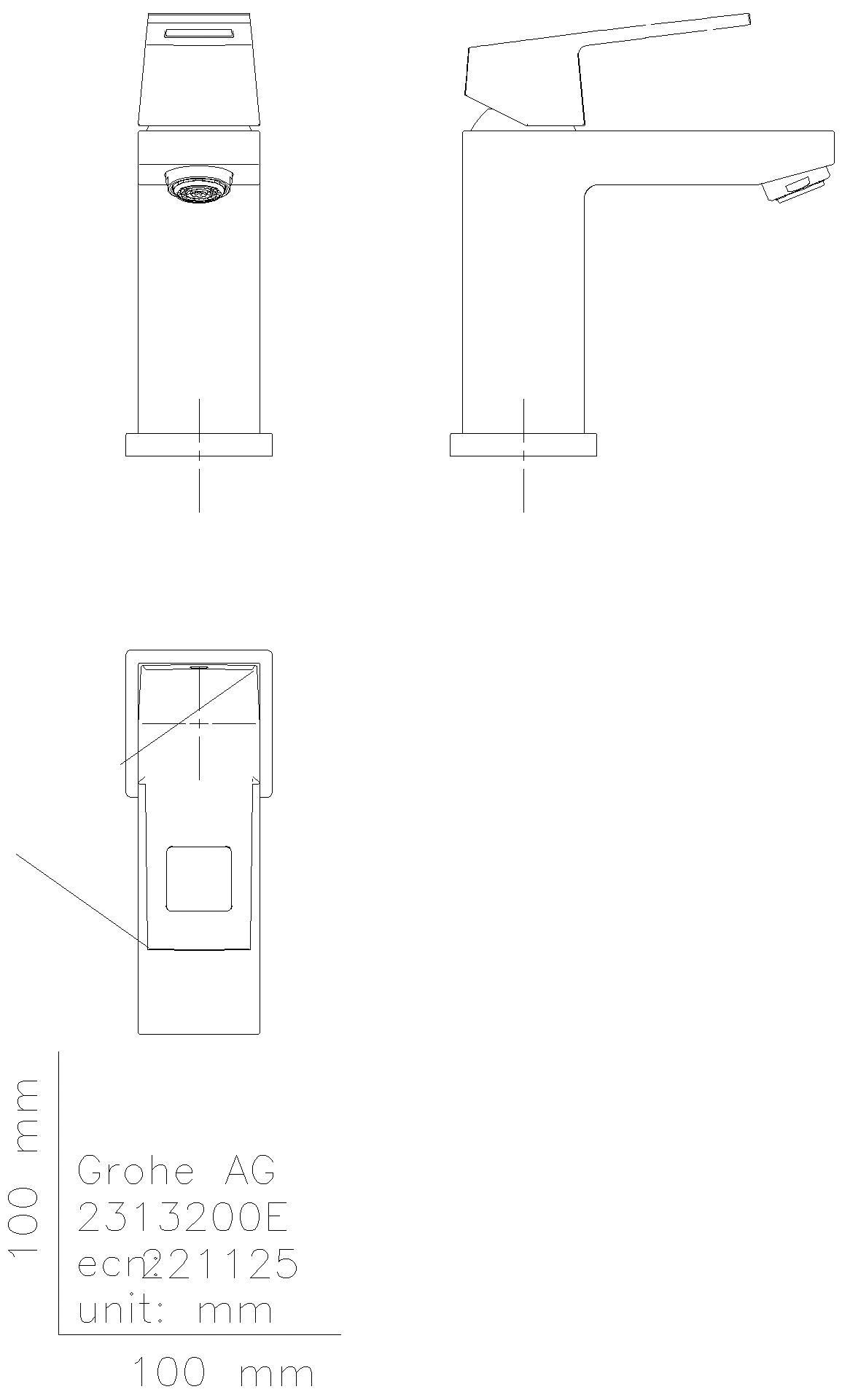 GROHE - GROHE EH-WT-Batterie Eurocube 23132 EcoJoy glatter Körper chrom