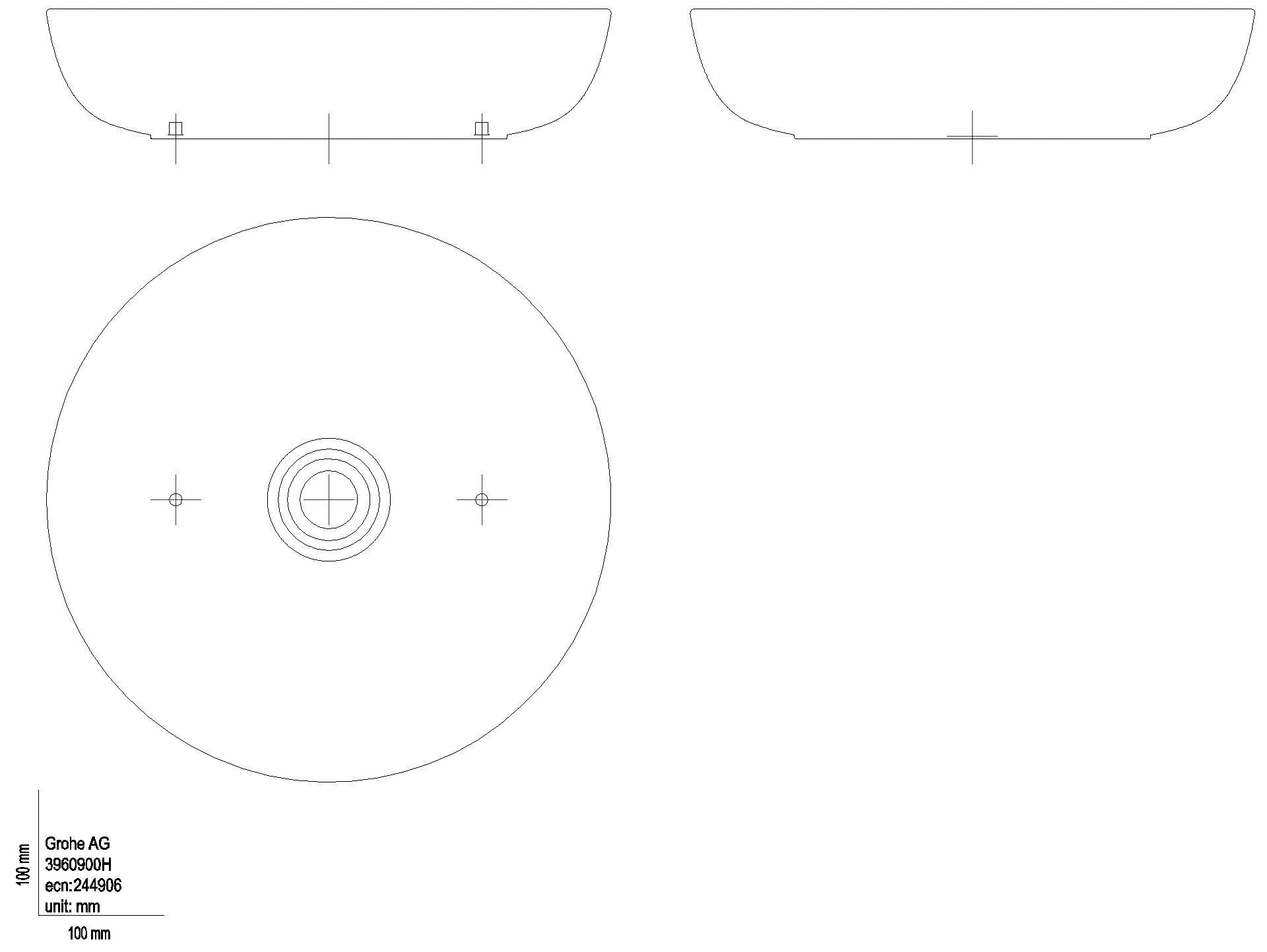 GROHE Aufsatzschale Essence Keramik 39609 450x450 mm PureGuard alpinweiß