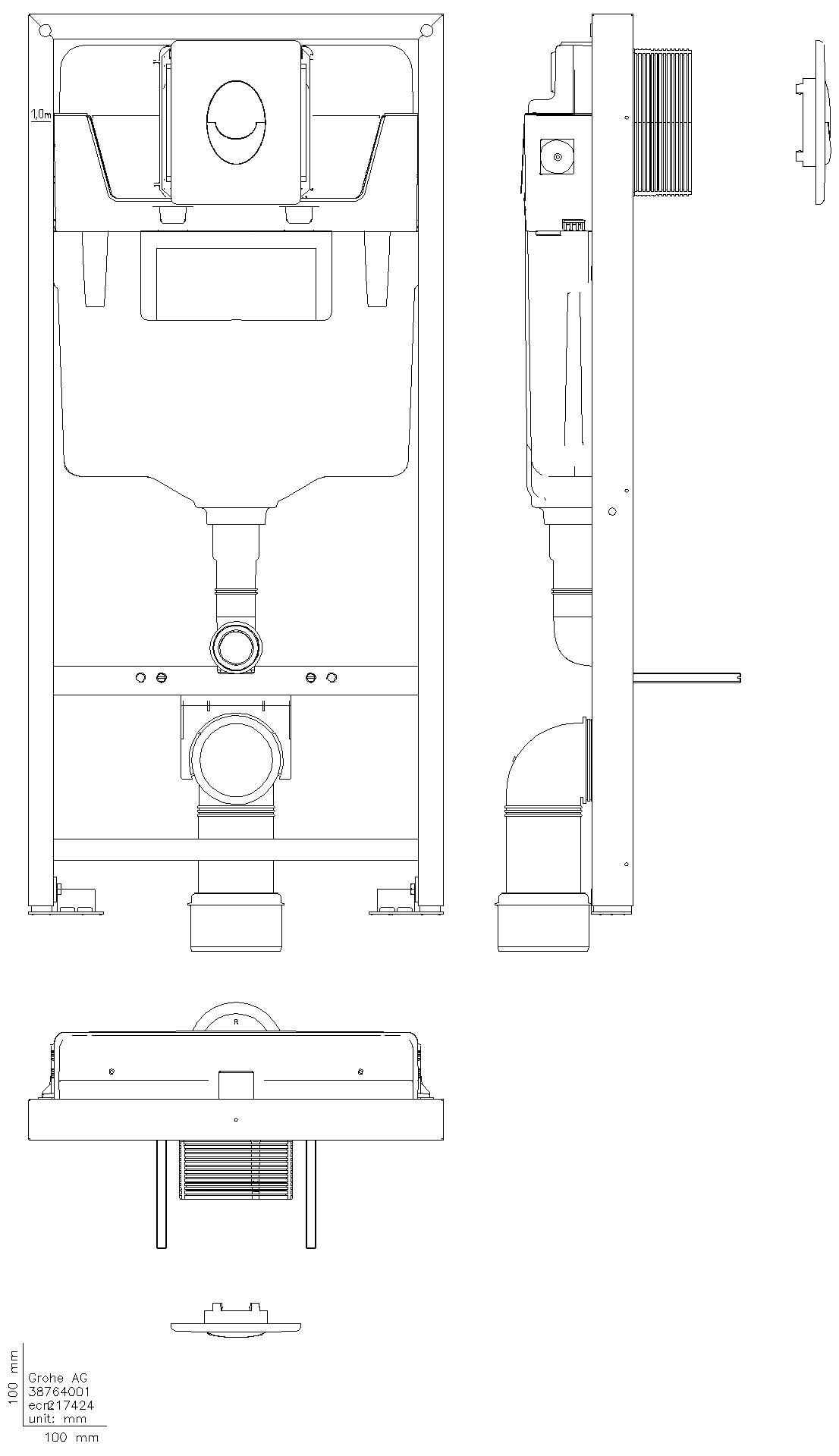 GROHE WC-Set Rapid SL 38764_1 BH 1,13m mit Abdeckplatte Skate Air alpinweiß