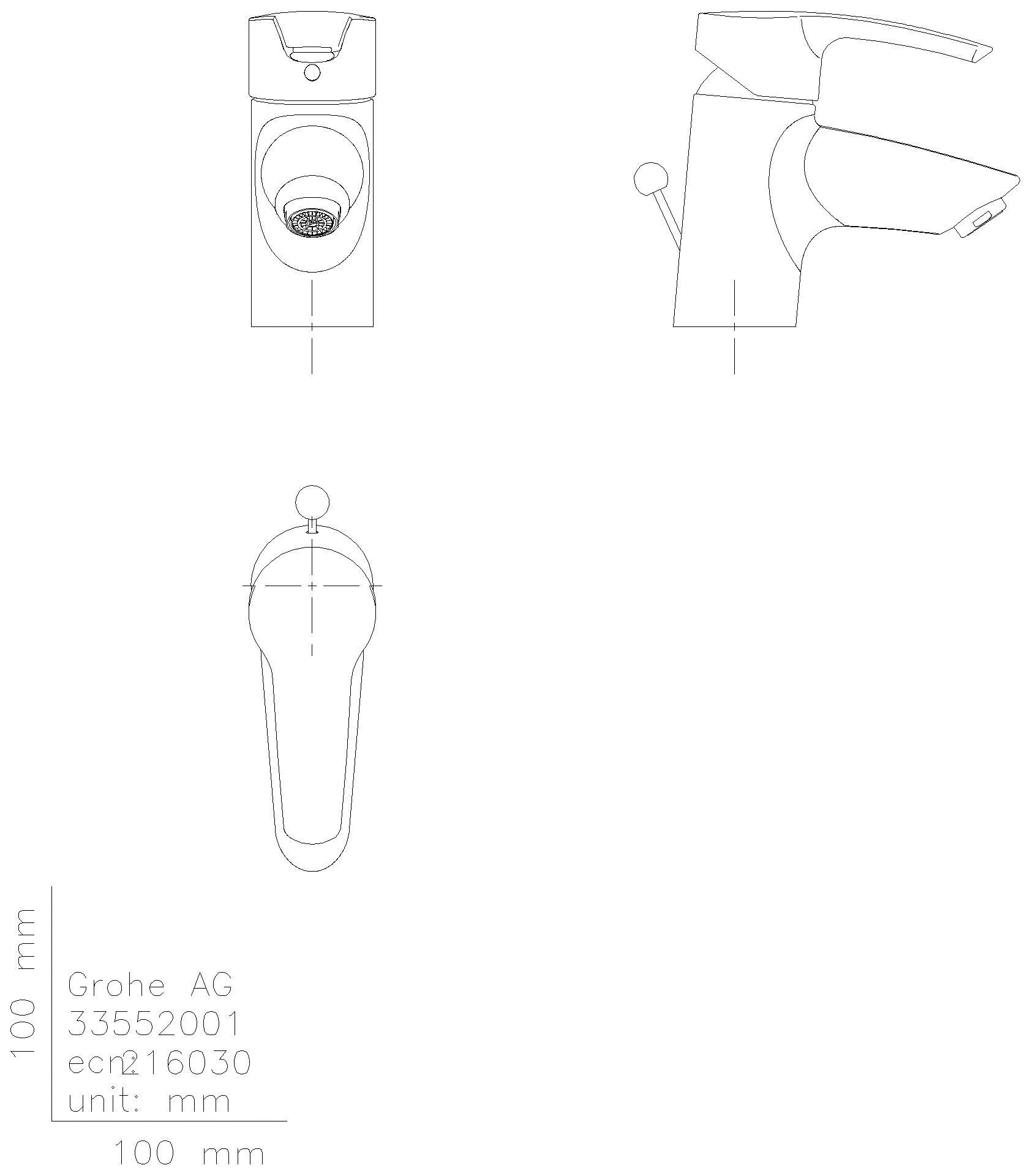 GROHE - GROHE EH-WT-Batterie Eurostyle C 33552_2 EcoJoy Zugstangen-Ablaufgarnitur chrom