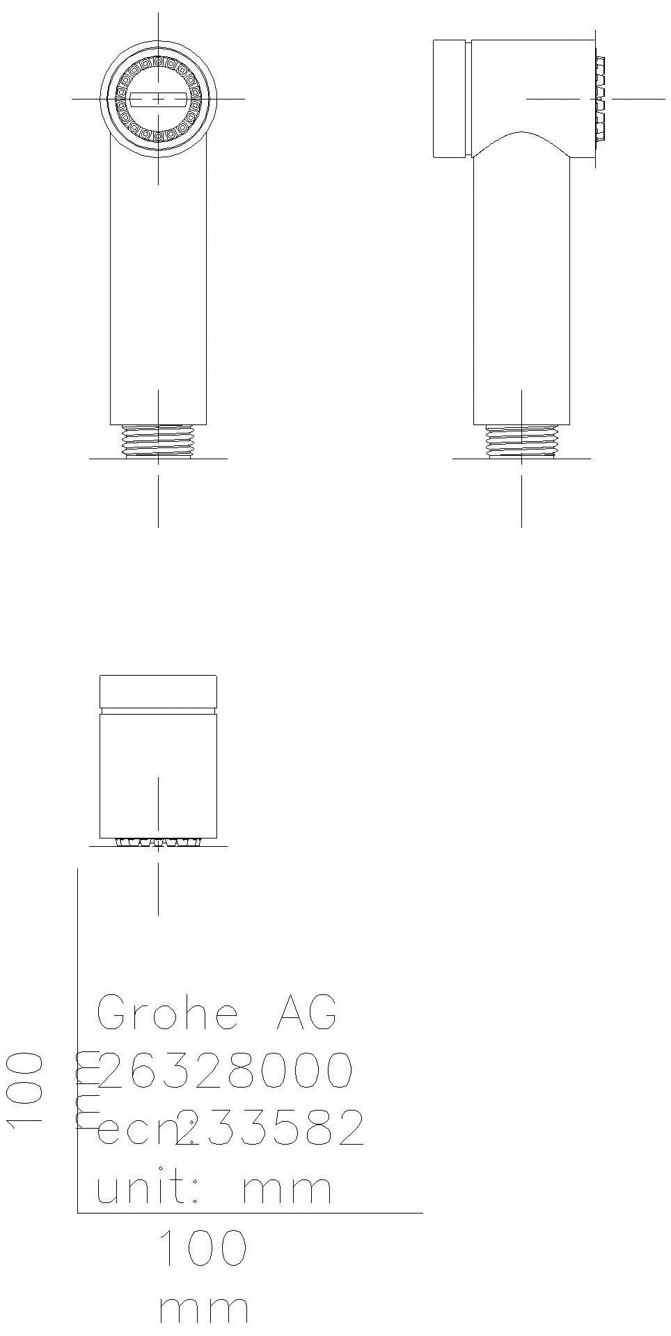 GROHE Handbrause Rainshower Aqua 26839 1 Strahlart Metall chrom