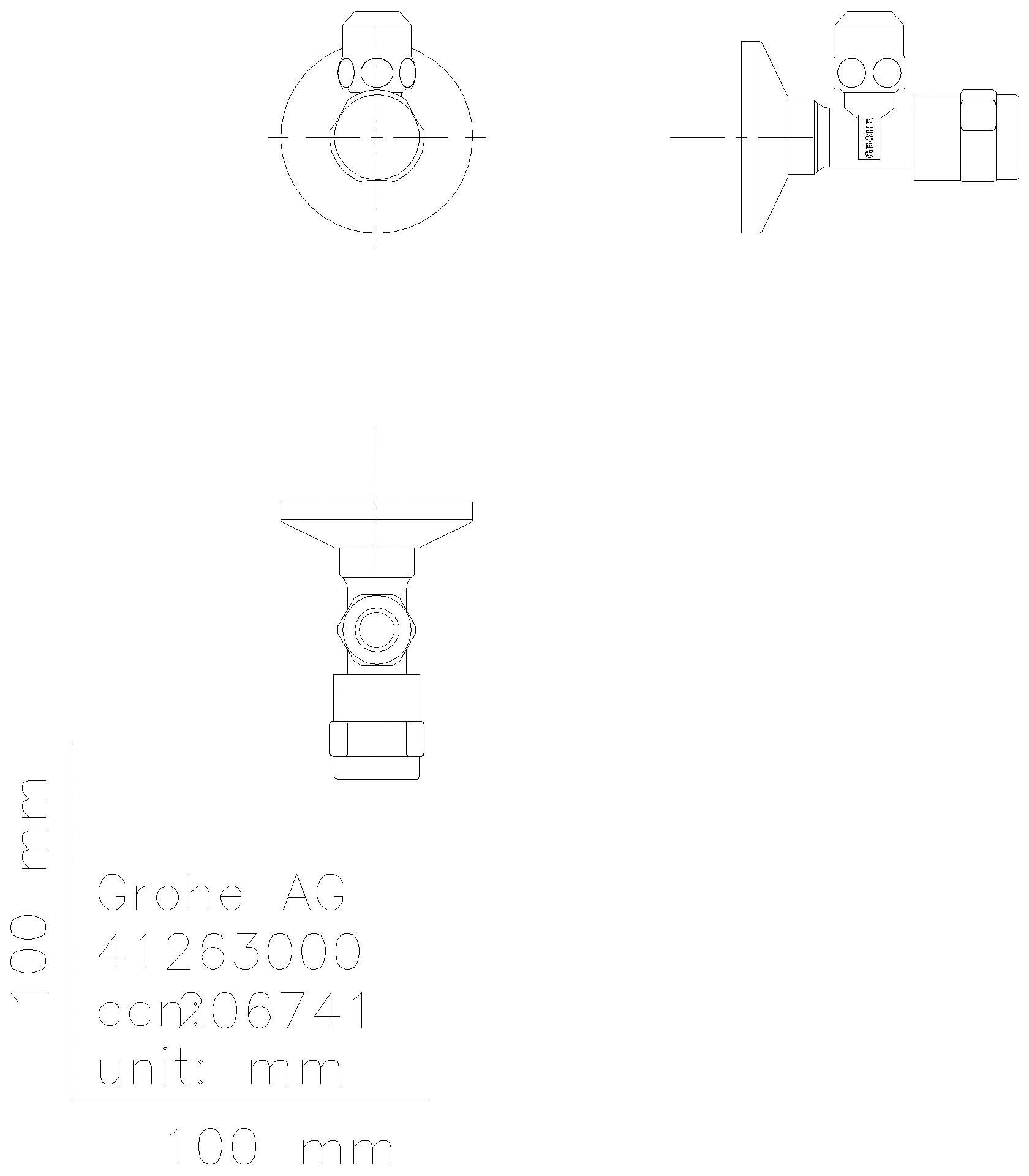 GROHE Eckventil Egaplus 41263 DN15 chrom