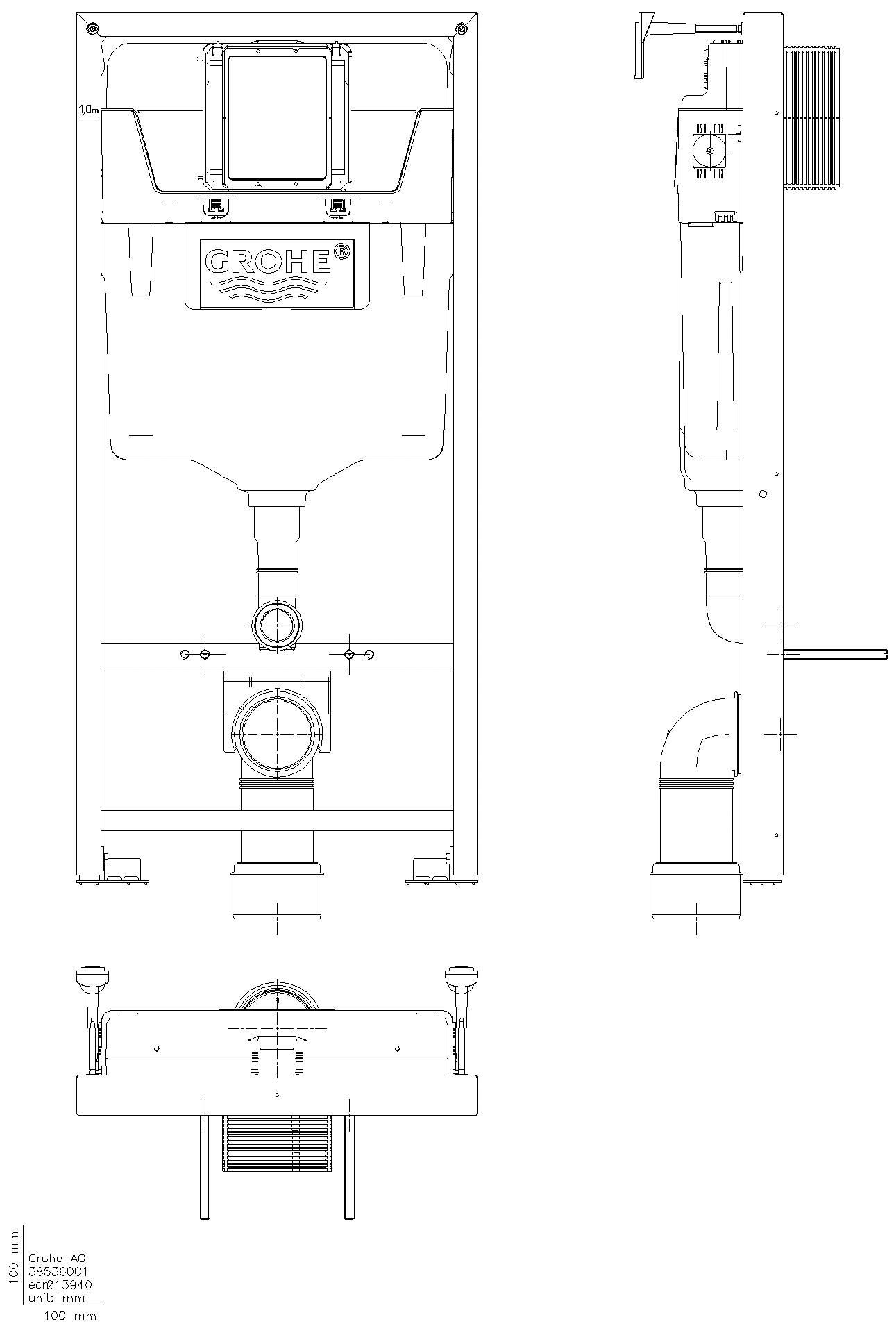 GROHE WC-Element Rapid SL 38536_1 mit Zubehör für Vorwandmontage