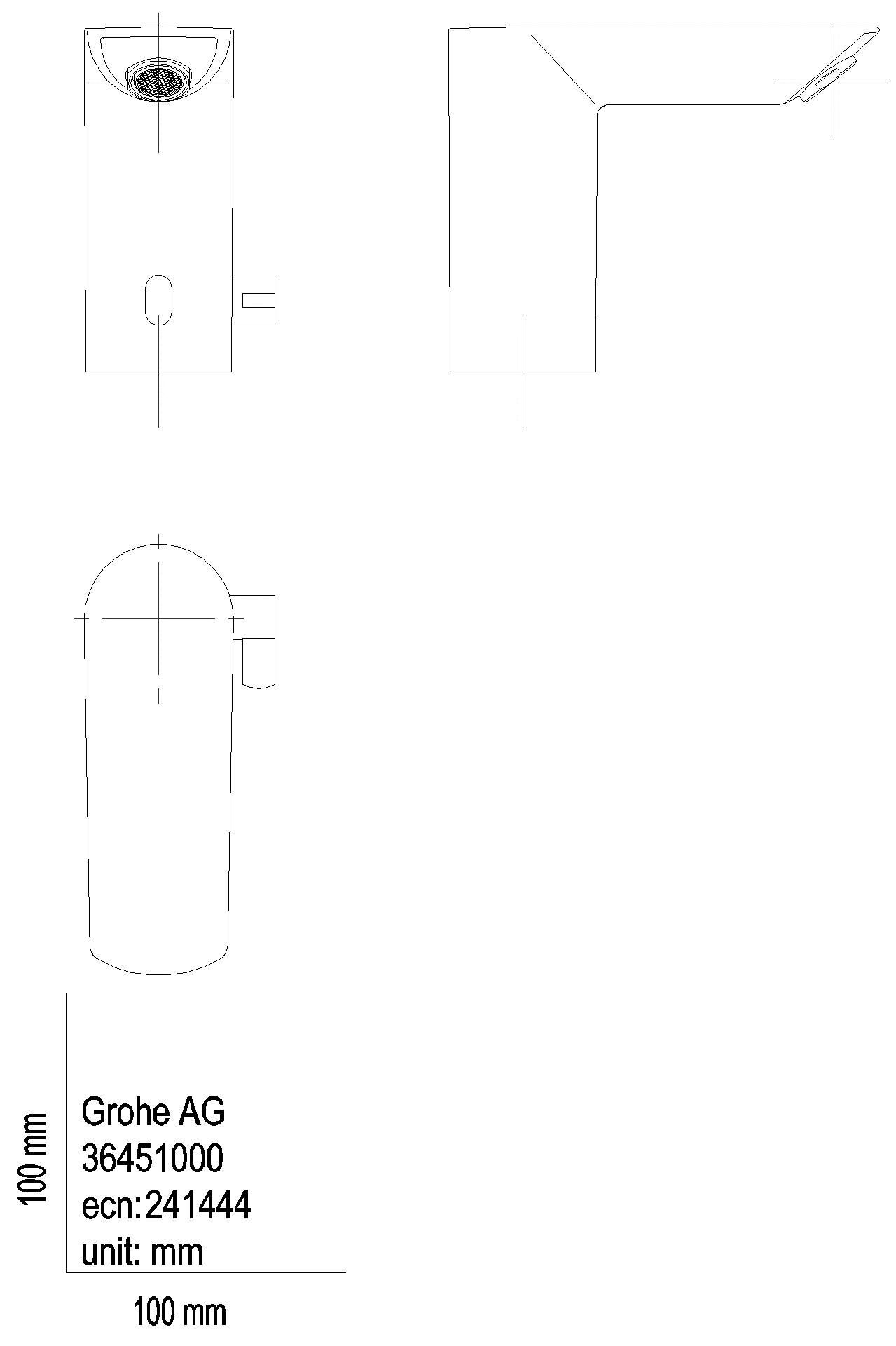 GROHE WT-IR-Elektronik BauCosmopolitan E 36451 mit Mischung 6 Volt chrom