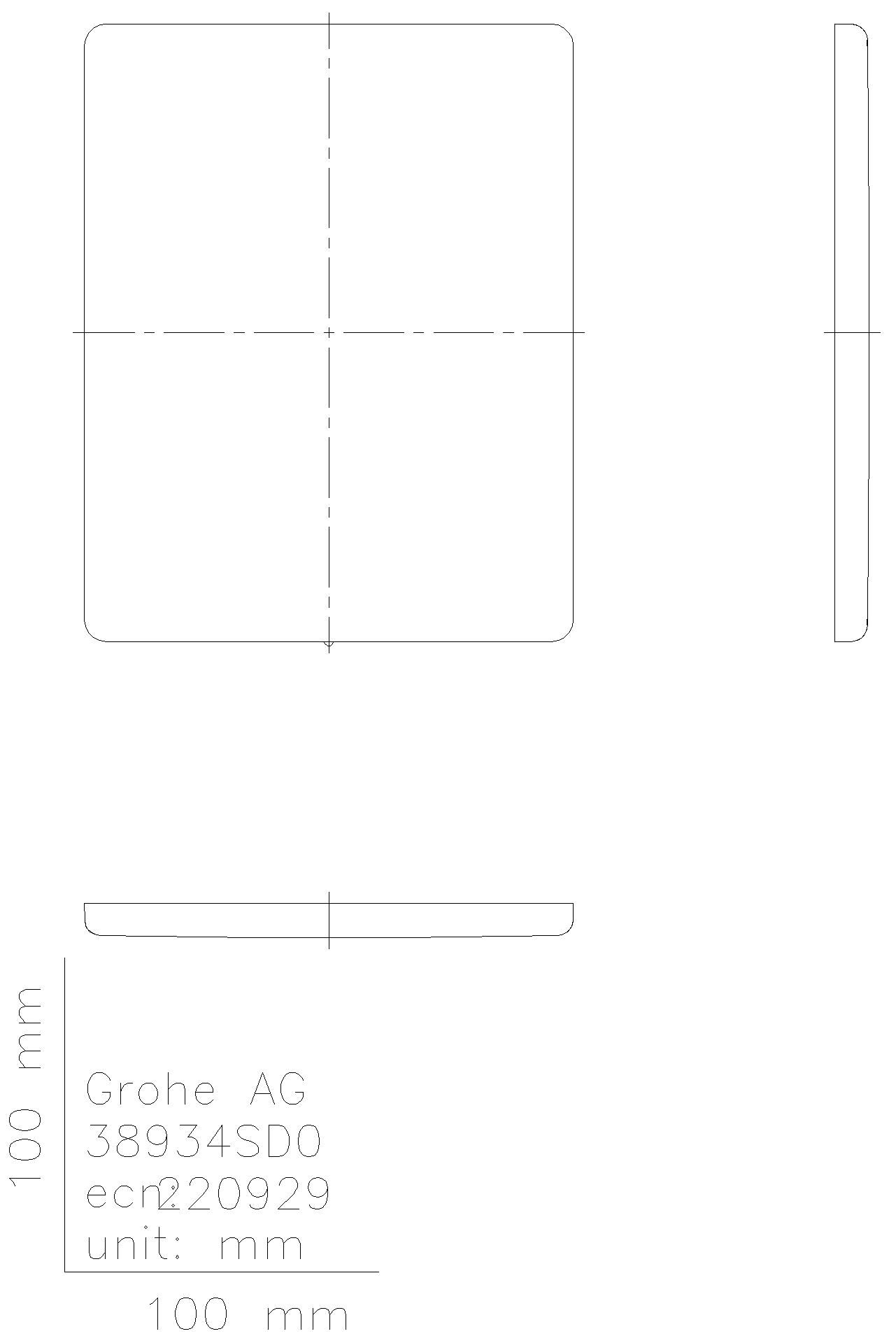 GROHE WC-Steuerung 38934 zur Hand- Fernbetätigung von Spülkästen edelstahl