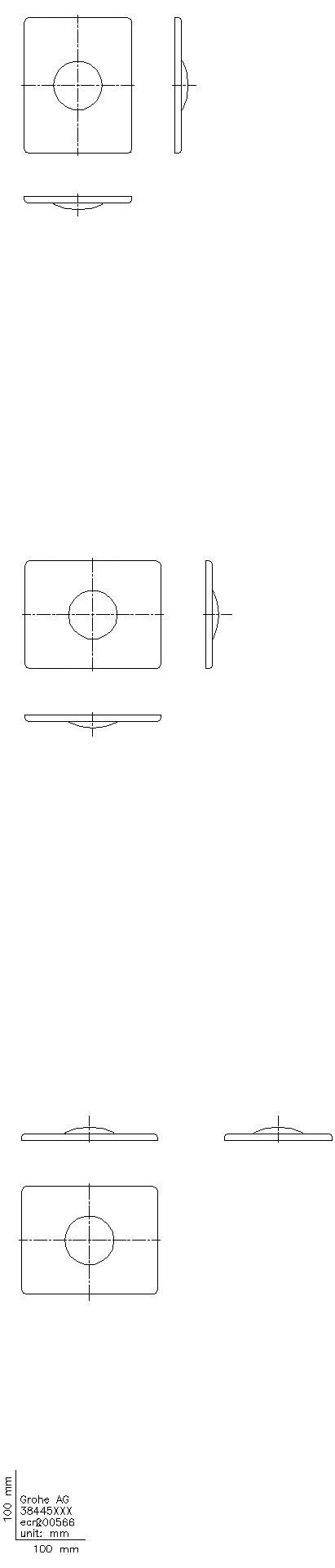 GROHE - GROHE WC-Betätigung Skate 38445 156x197mm edelstahl