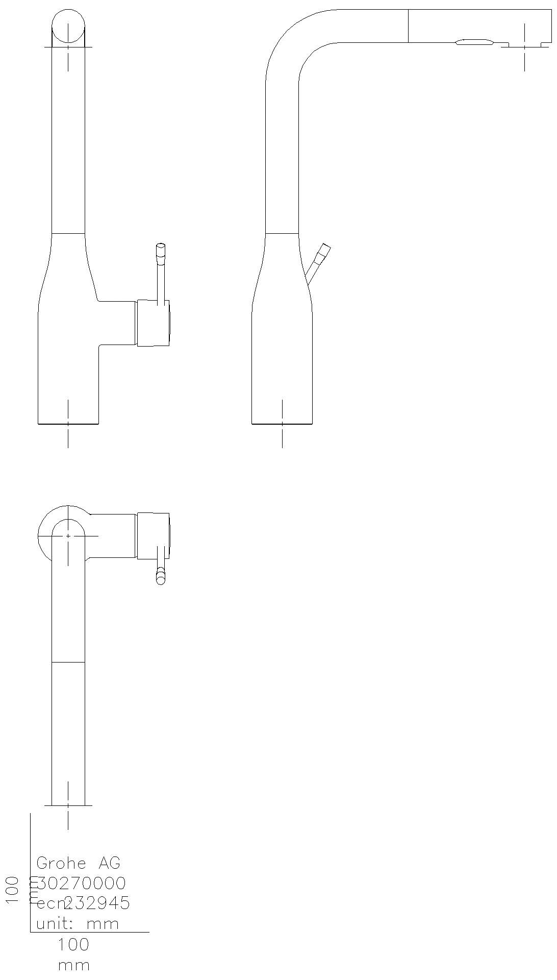 GROHE EH-Spültischbatterie Essence 30504 azb. Dual Spülbrause phantom black